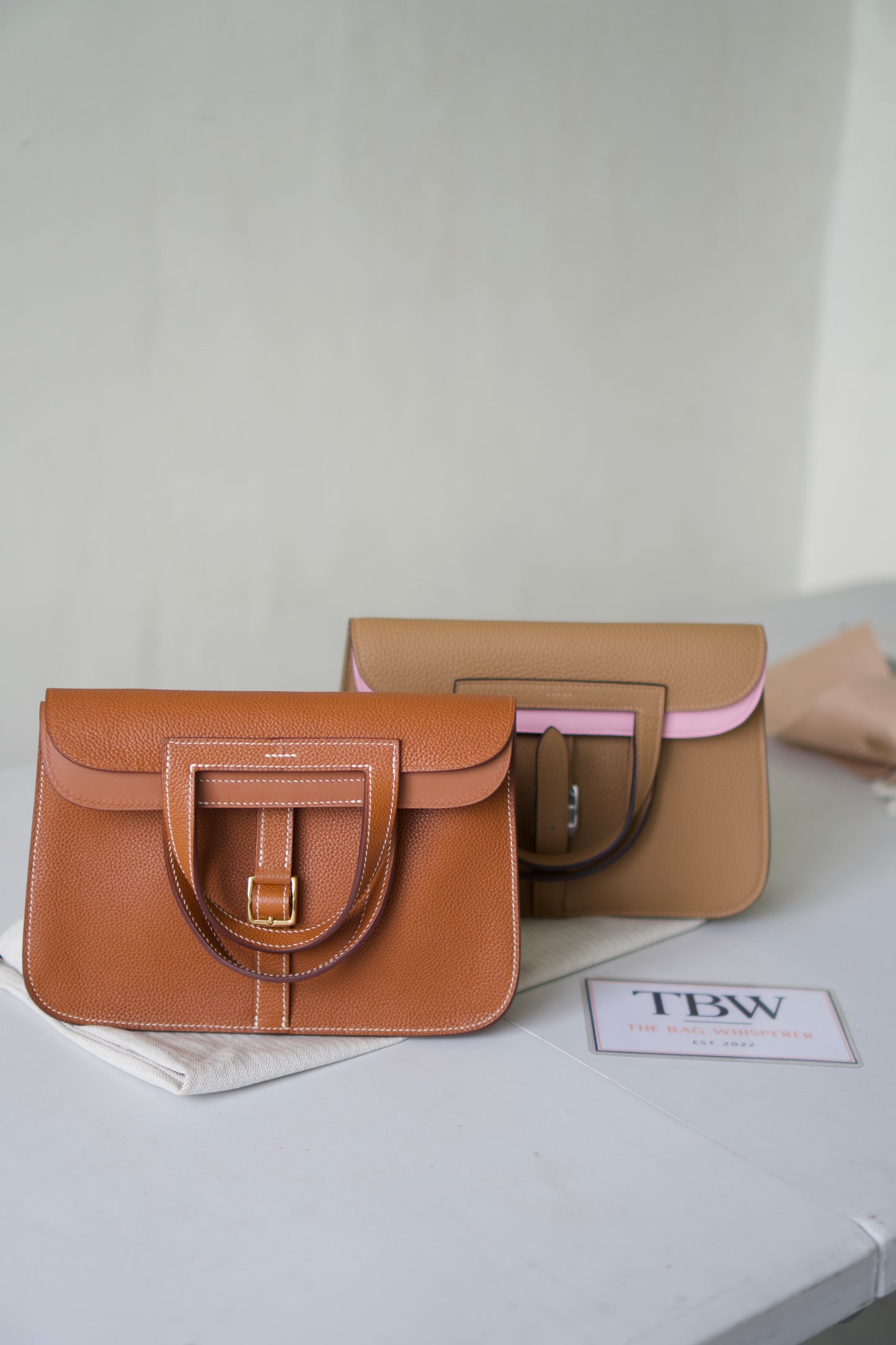 Halzan 25 – Chai & Pink Bi-Color Clemence and Swift Leather
