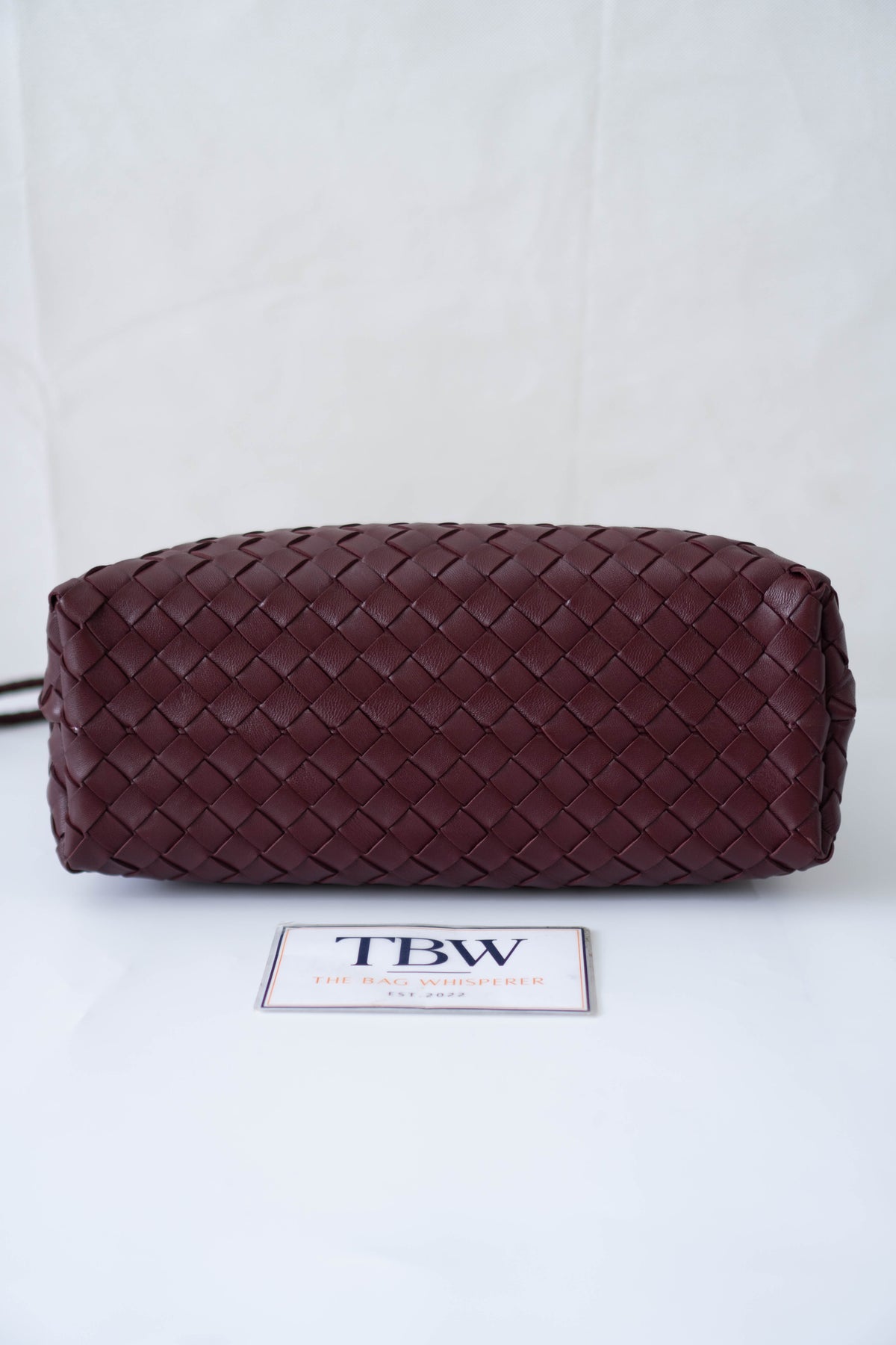 Andiamo Medium Bag – Burgundy Intrecciato Nappa Leather in Gold Hardware