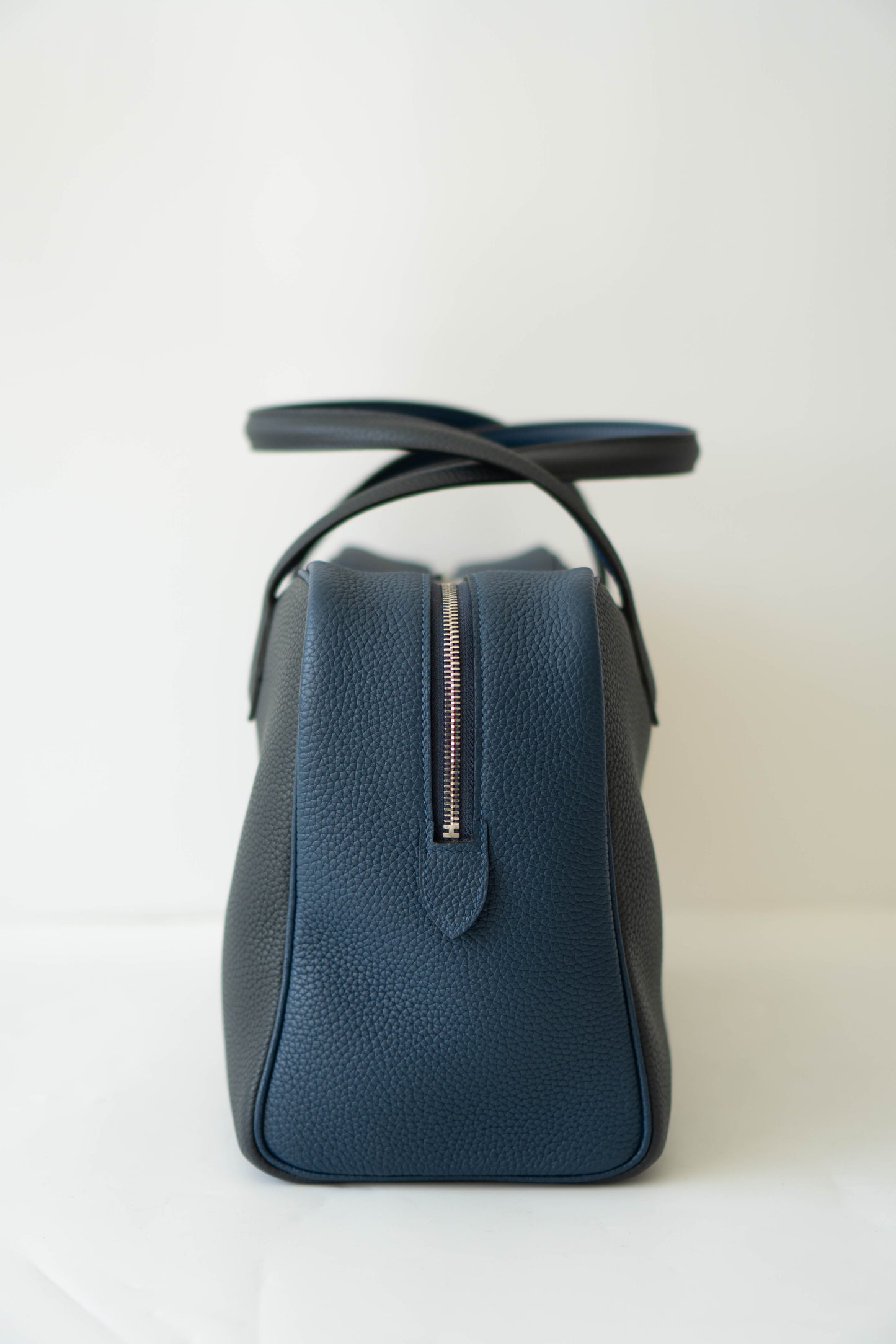 Victoria II 35 in Royal Blue/Navy Blue Taurillon Clemence with Palladium Hardware