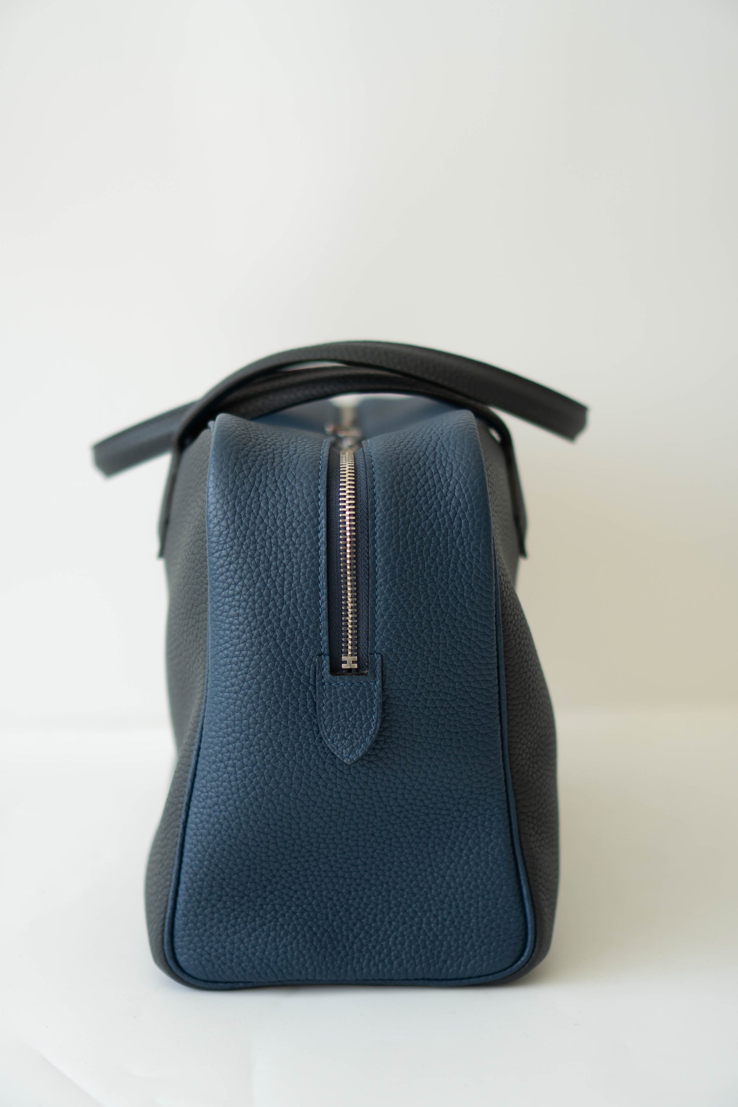 Victoria II 35 in Royal Blue/Navy Blue Taurillon Clemence with Palladium Hardware