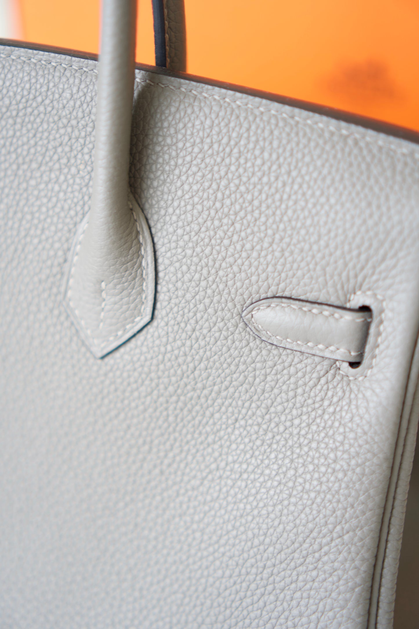 BK 25 – Gris Meyer Togo Leather with Palladium Hardware