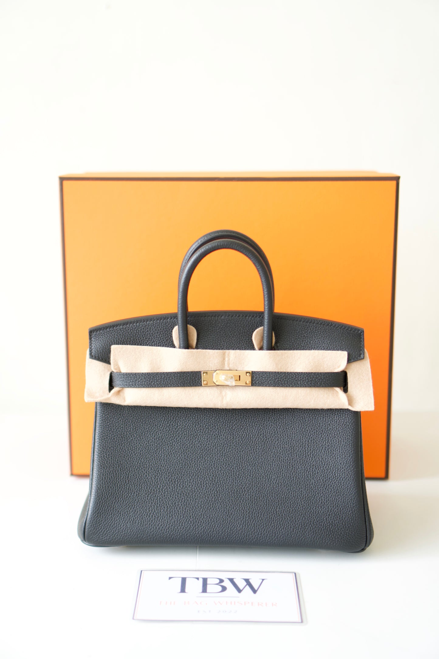 BK 25 – Noir Togo Leather with Gold Hardware