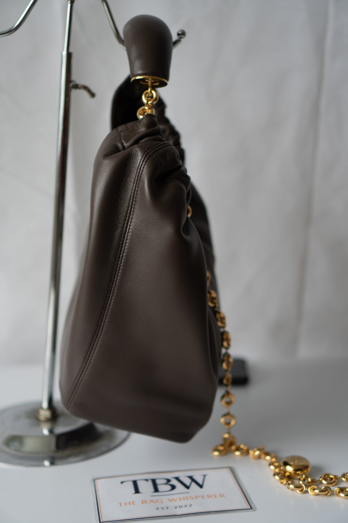 Soft Squeeze Hobo Bag – Small Dark Brown Nappa