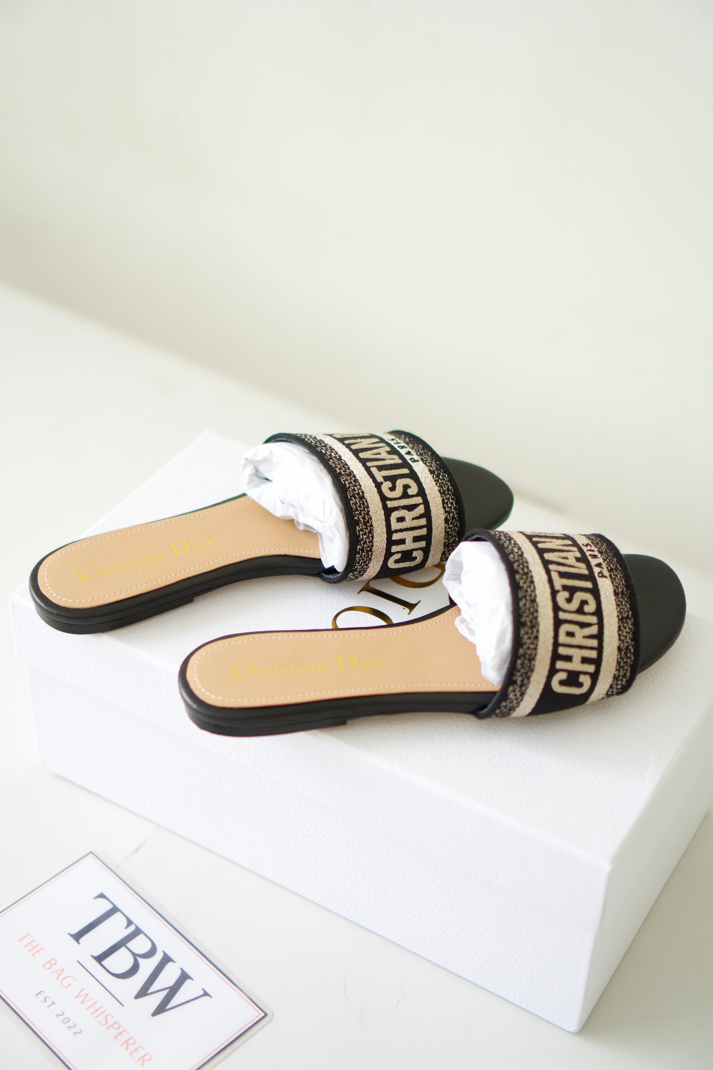 Dway Slides – Embroidered Cotton Upper