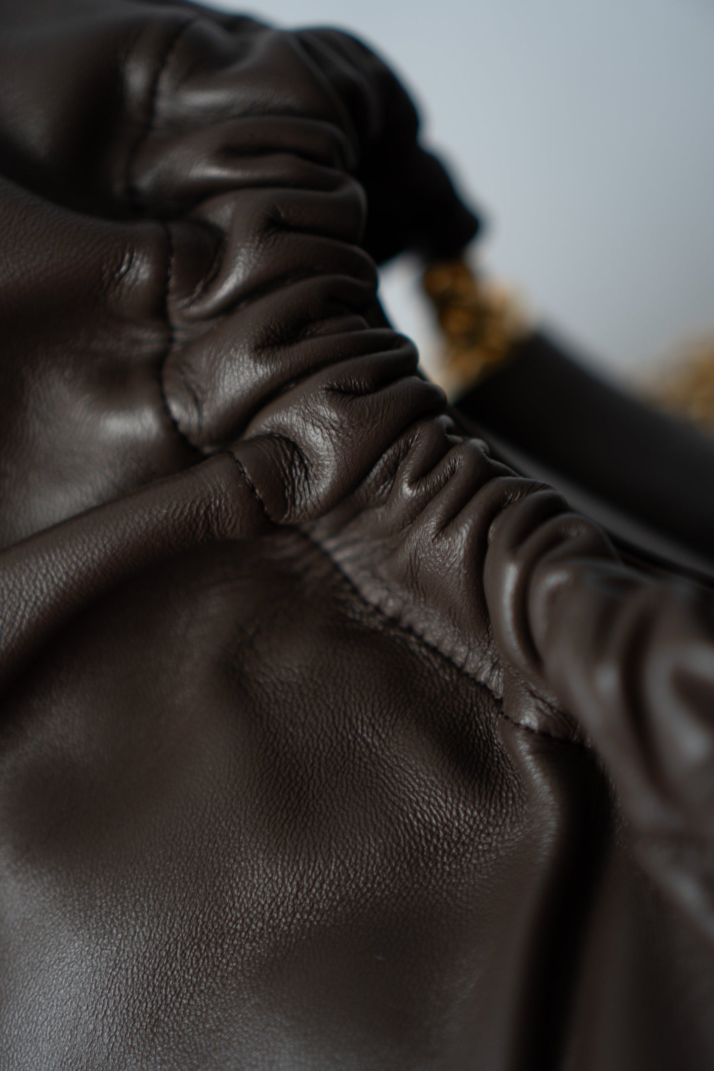 Soft Squeeze Hobo Bag – Small Dark Brown Nappa