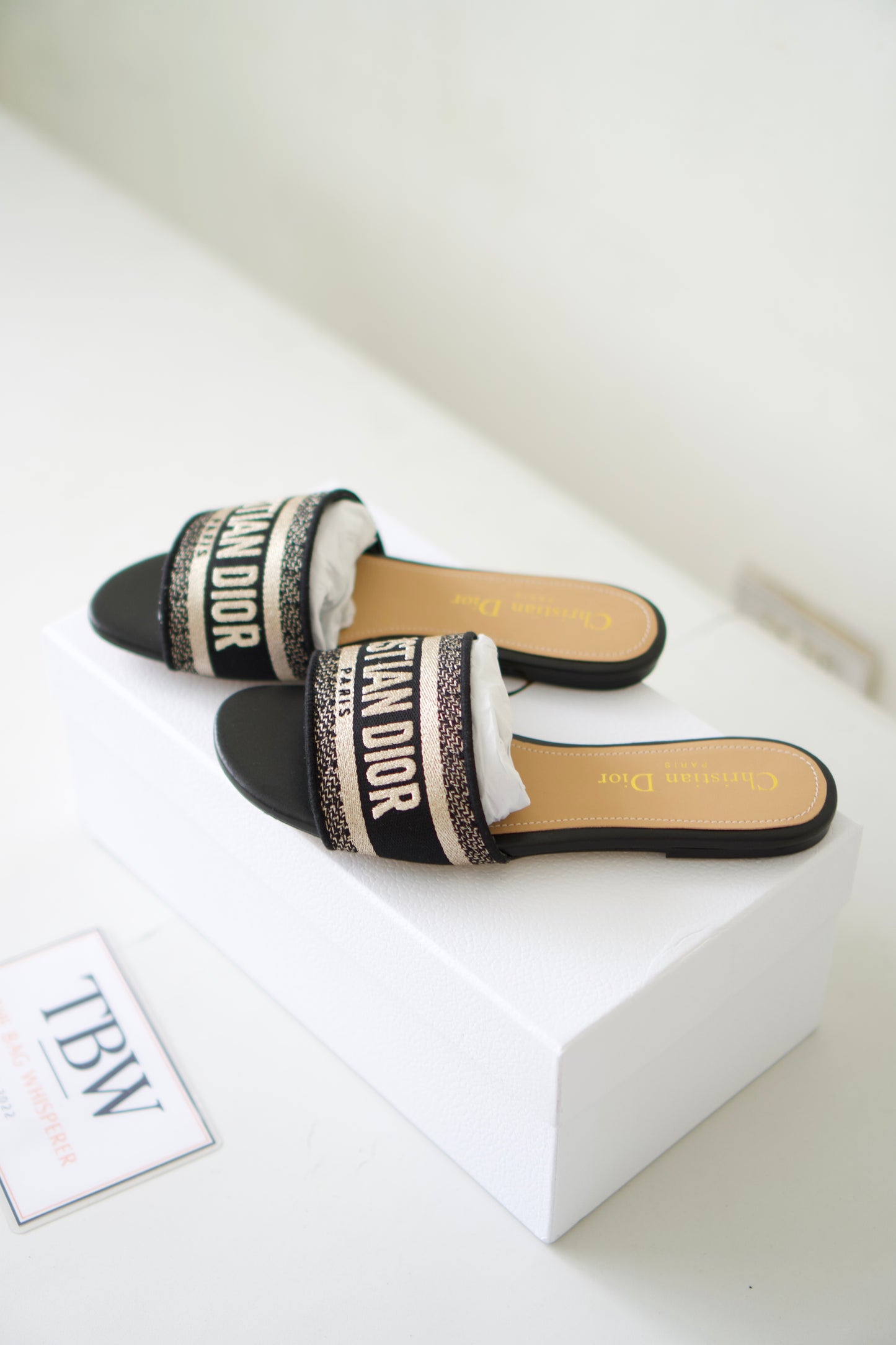 Dway Slides – Embroidered Cotton Upper
