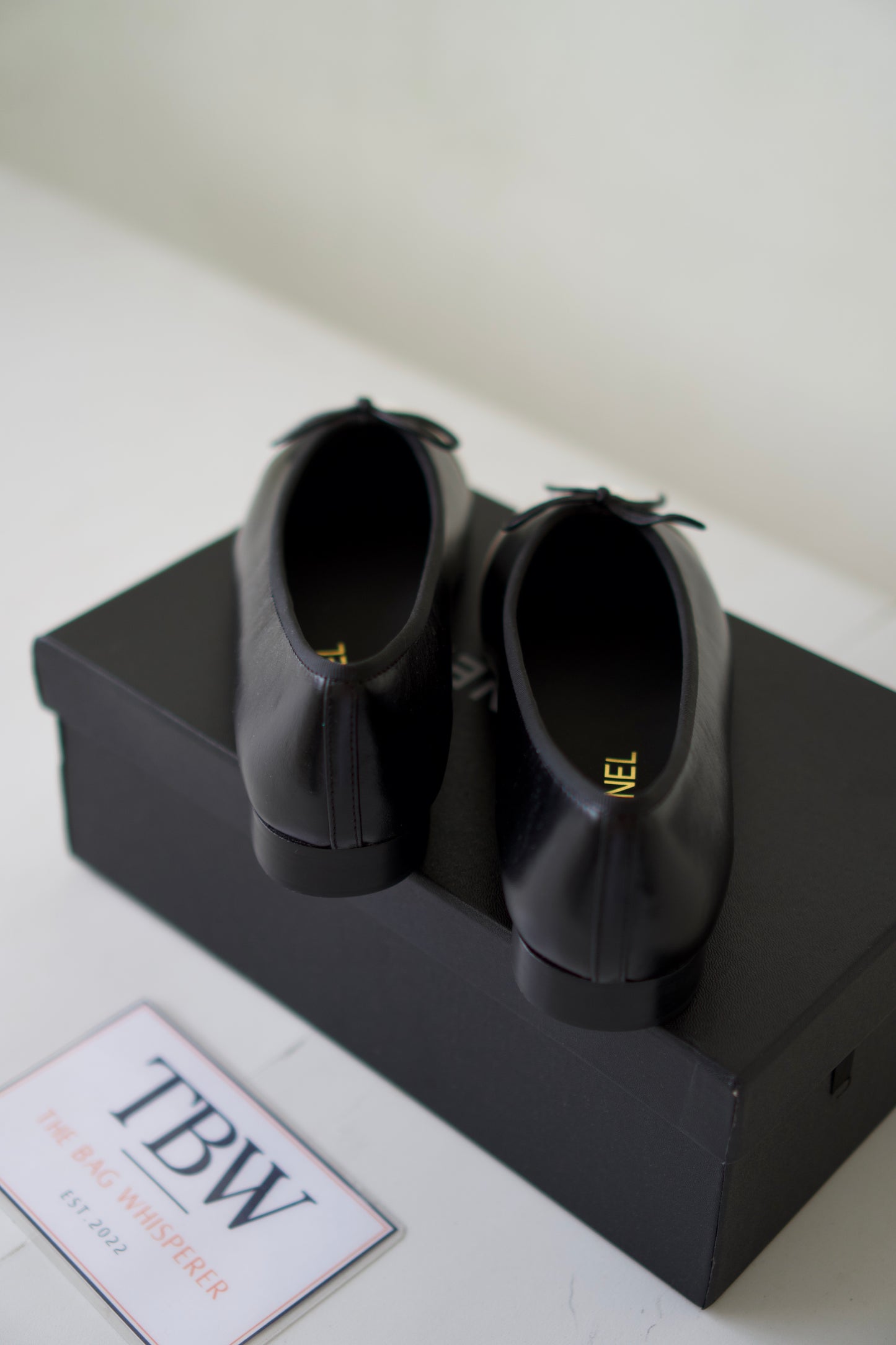 Classic Two-Tone Ballet Flats – Black & White Lambskin