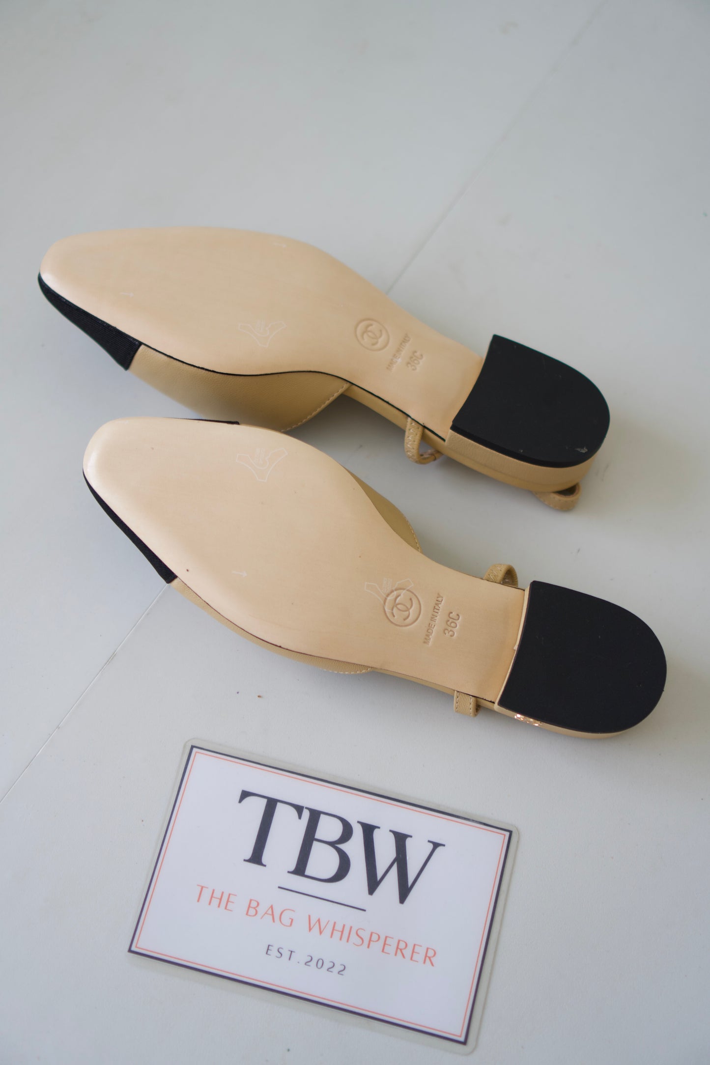 Classic Slingback Pumps – Beige & Black