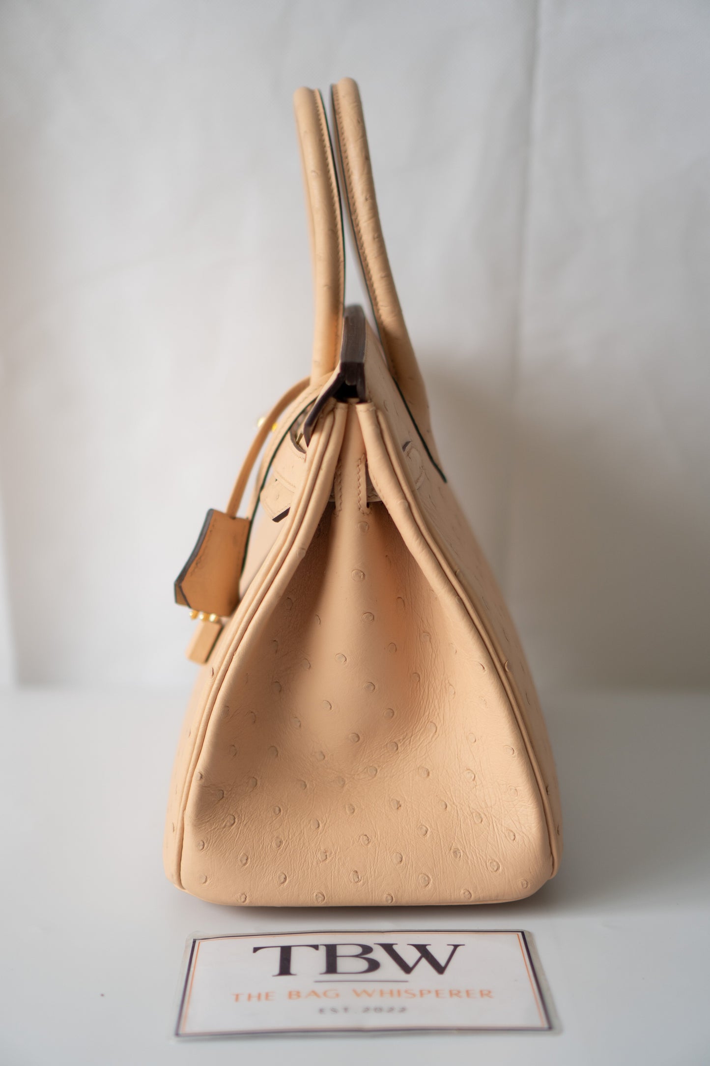 BK 30 – Chai Ostrich with Gold Hardware
