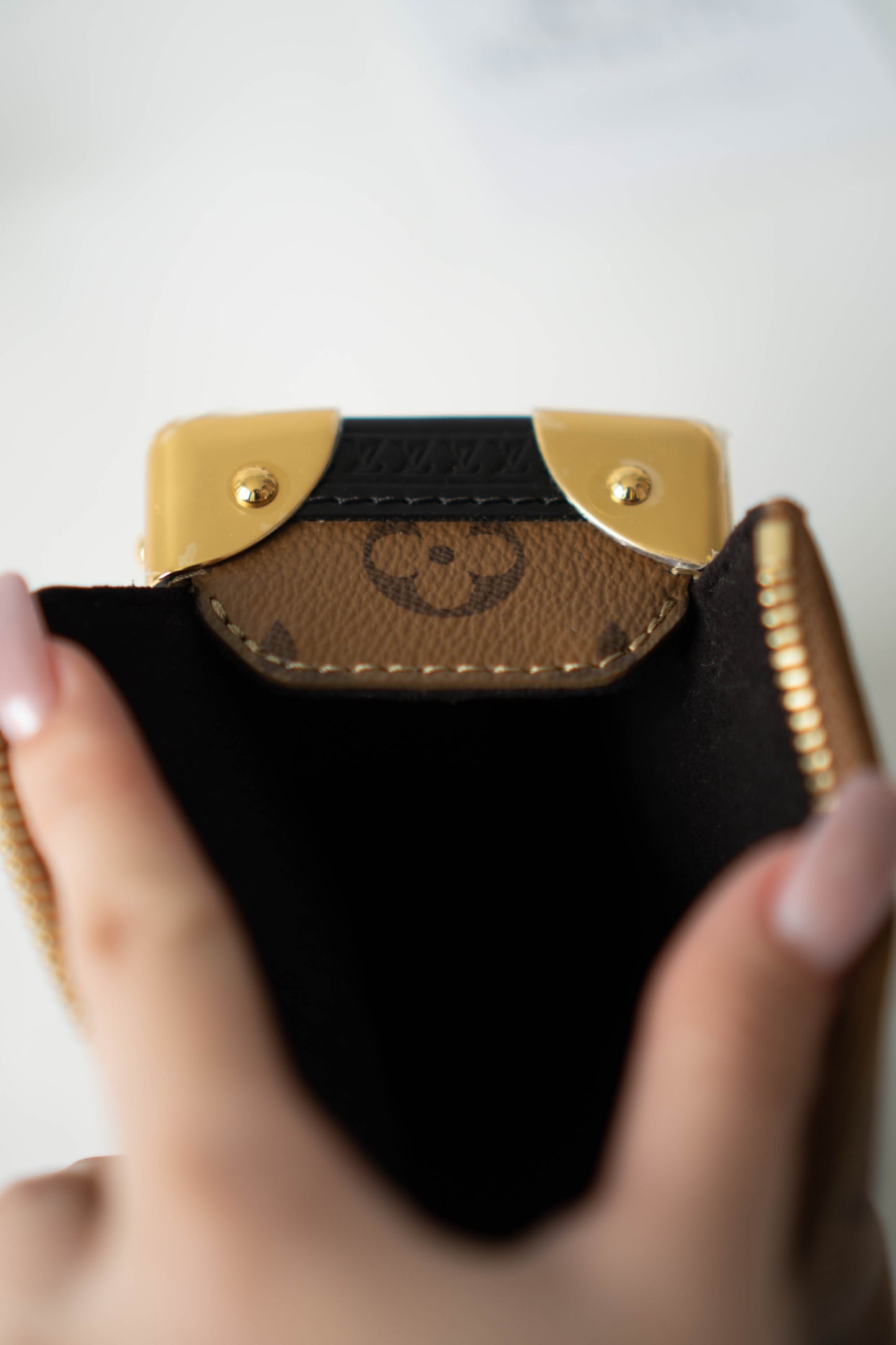 Side Trunk in PM Reverse Monogram with Gold Hardware