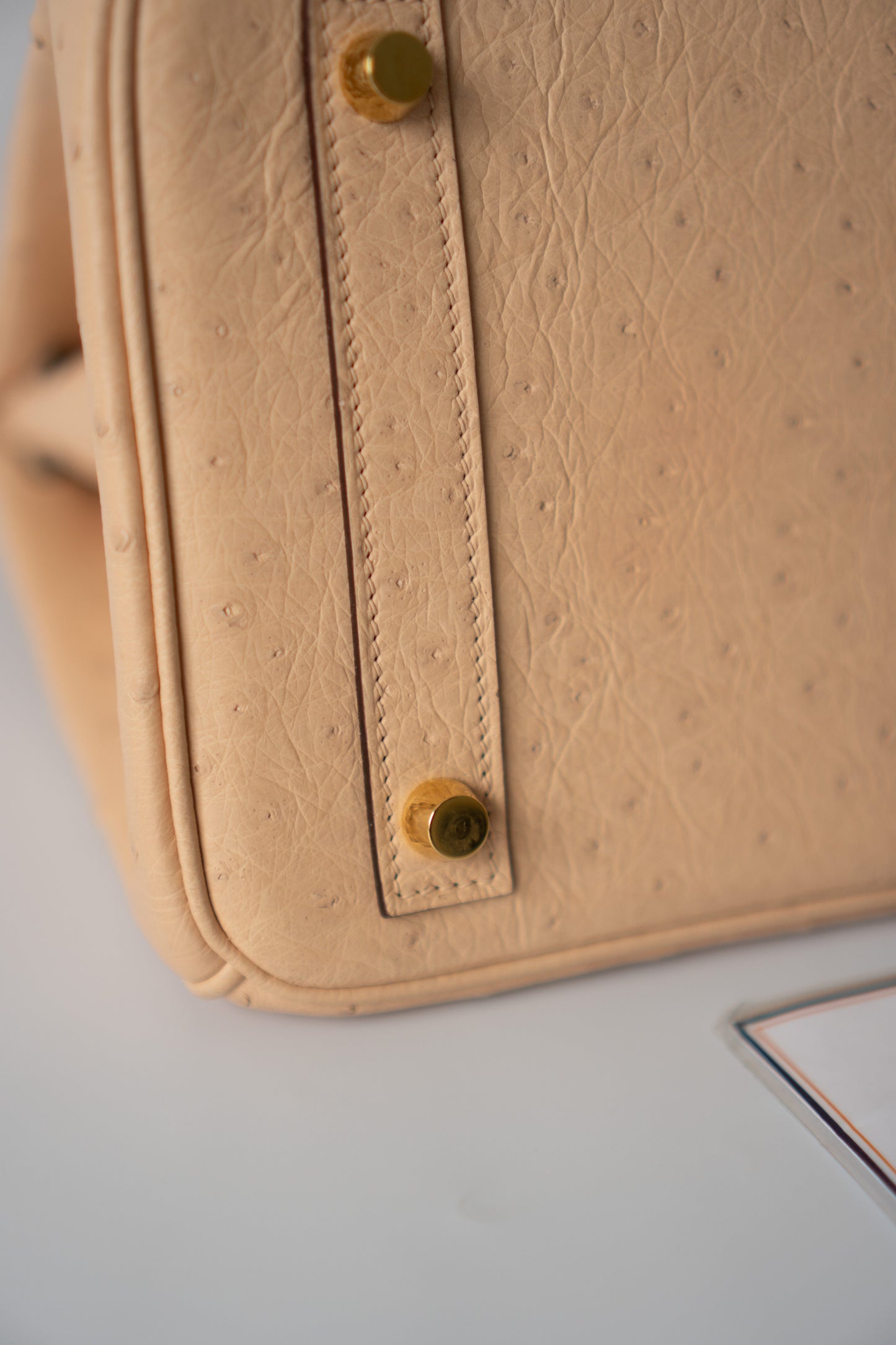 BK 30 – Chai Ostrich with Gold Hardware