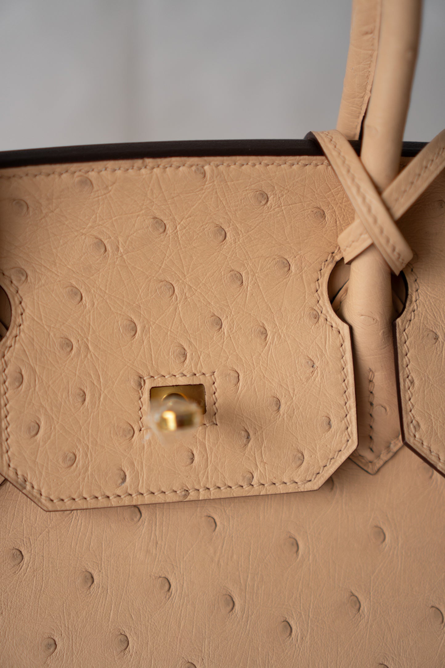 BK 30 – Chai Ostrich with Gold Hardware