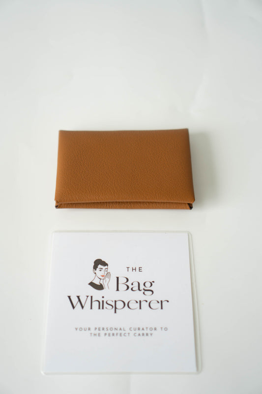 Calvi Card Holder in Gold Epsom