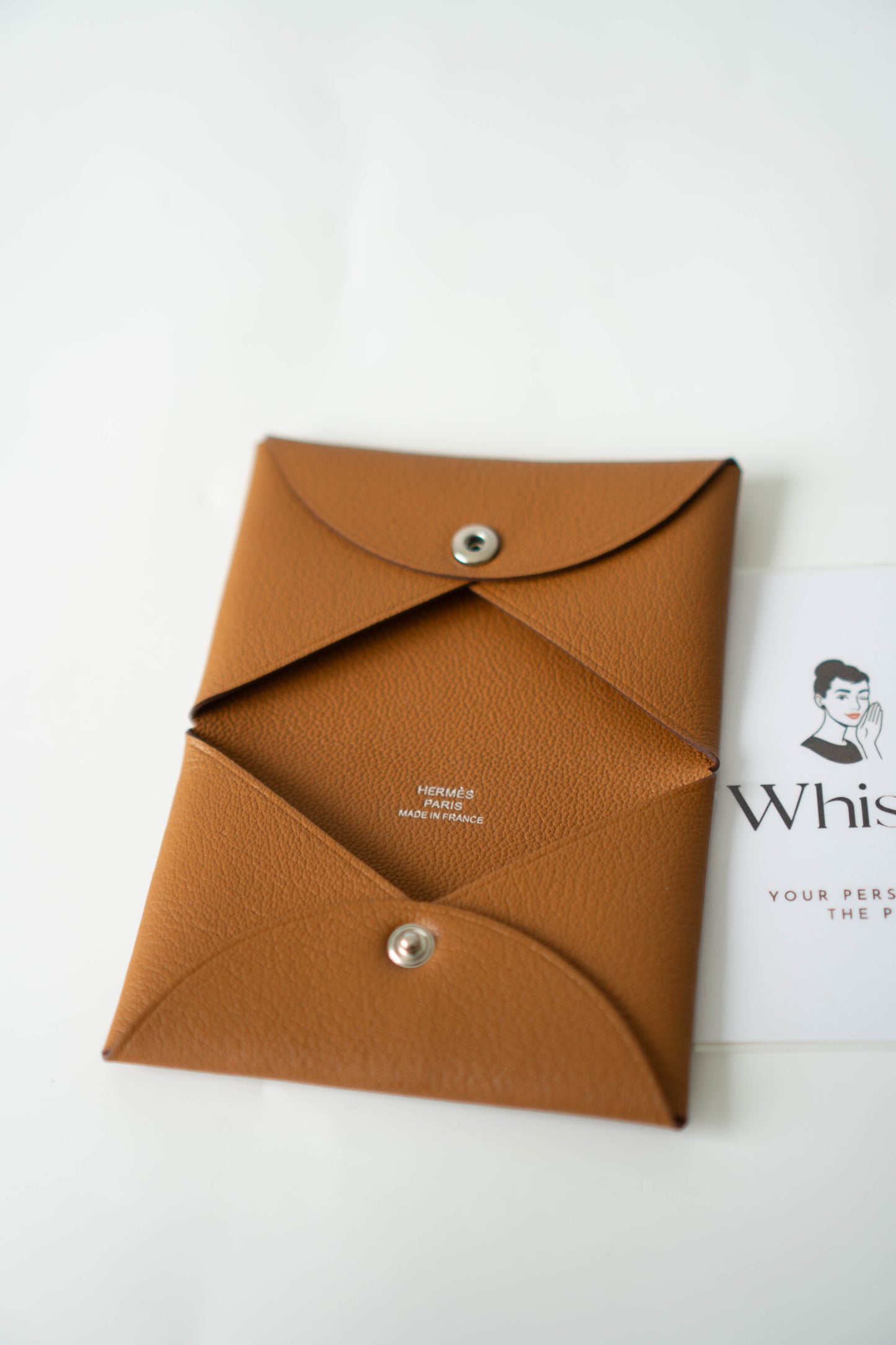 Calvi Card Holder in Gold Epsom