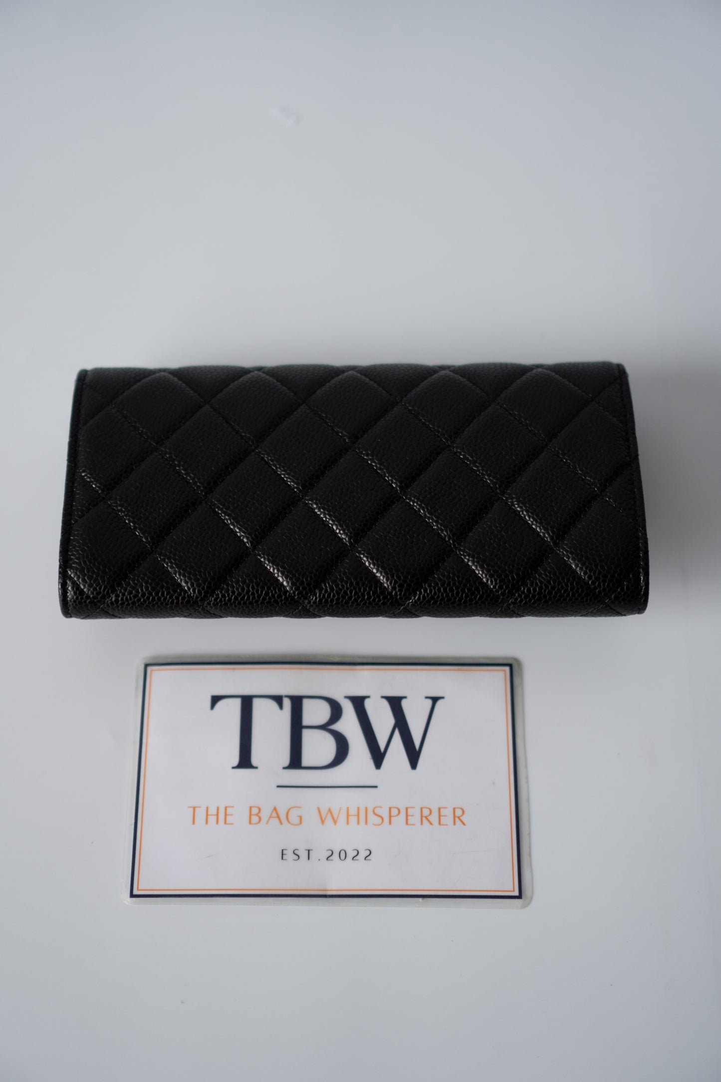 Classic Bi-Fold Wallet – Black Caviar with Gold Hardware