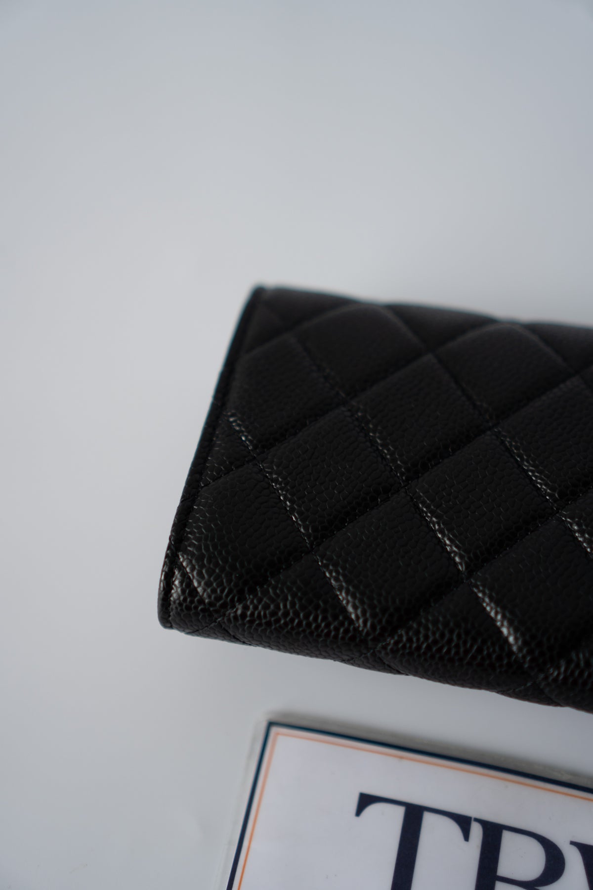 Classic Bi-Fold Wallet – Black Caviar with Gold Hardware
