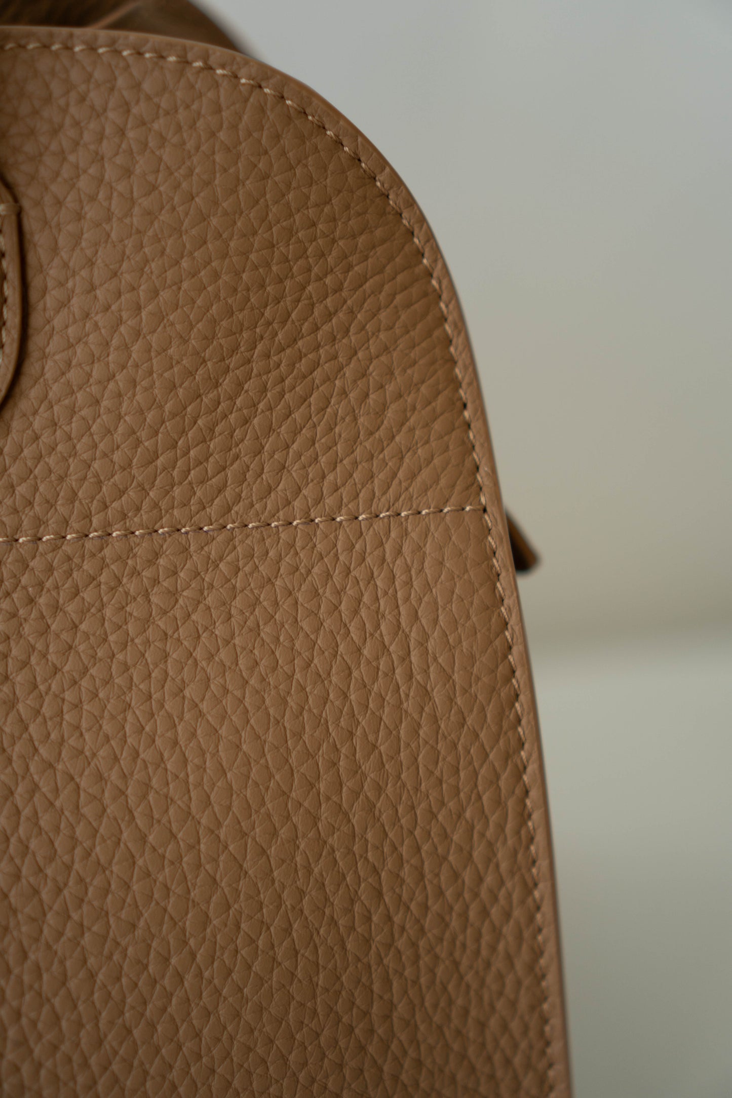 Margaux 12 matte grained calfskin leather in Light Camel