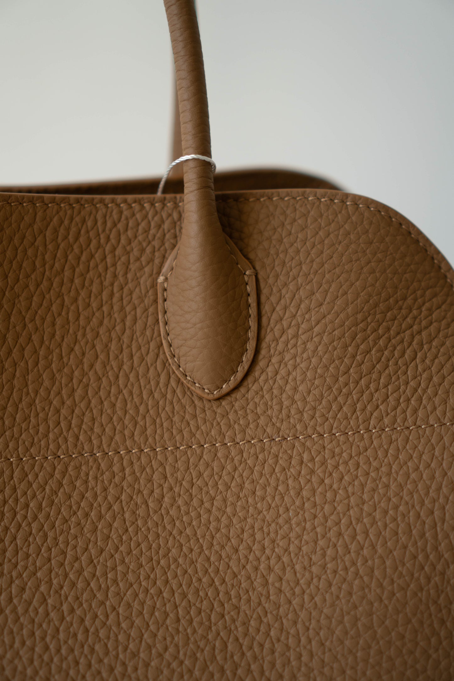 Margaux 12 matte grained calfskin leather in Light Camel