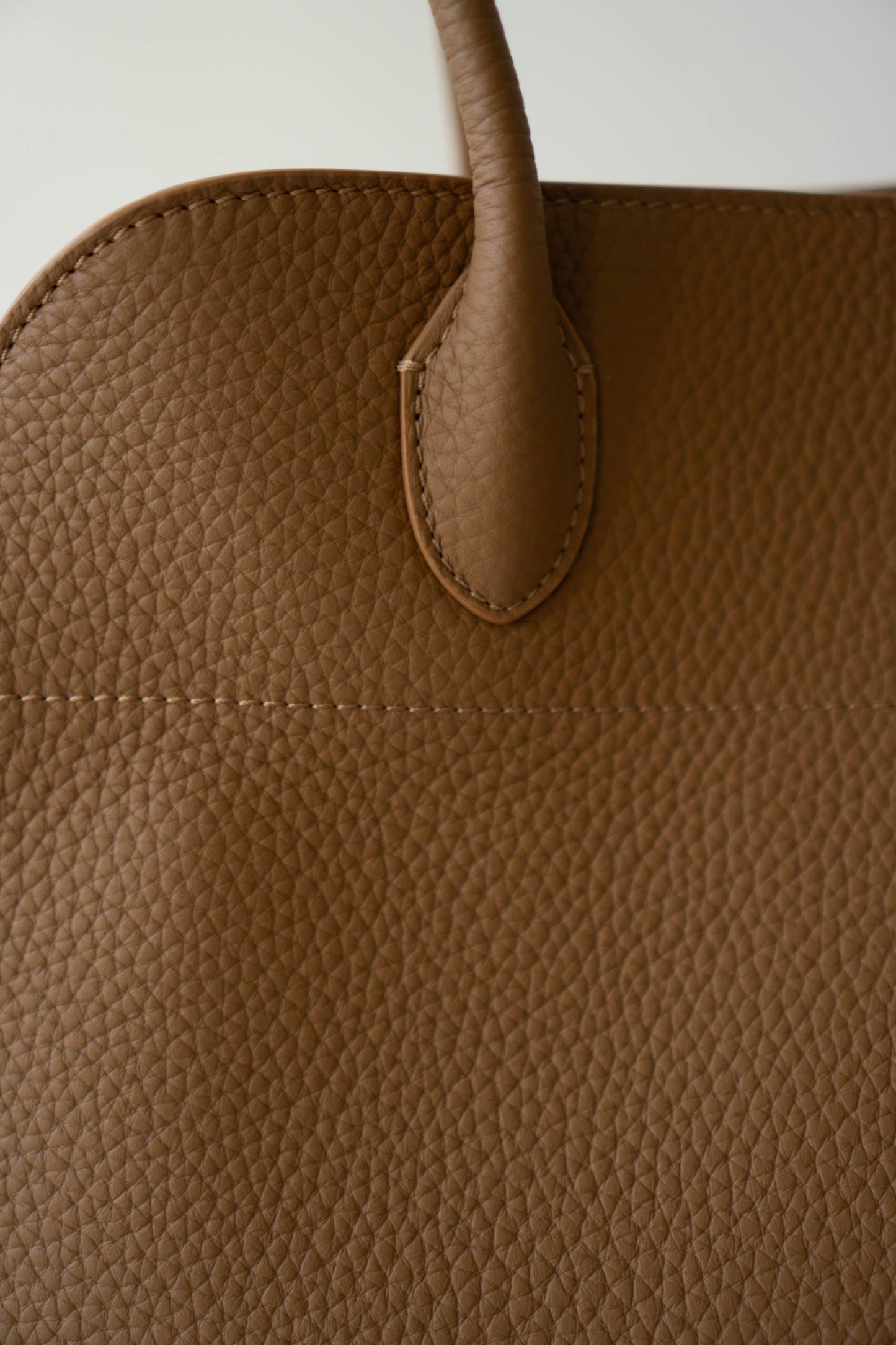 Margaux 12 matte grained calfskin leather in Light Camel