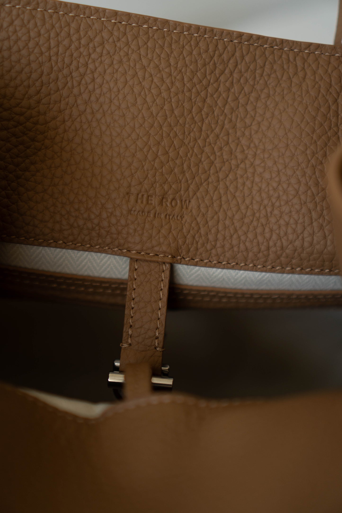 Margaux 12 matte grained calfskin leather in Light Camel