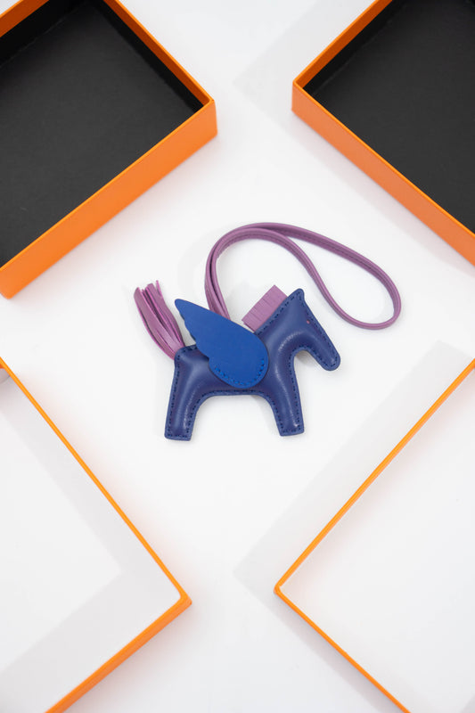 Rodeo Pegase PM Bag Charm – Blue Sapphire / Blue France / Mauve Sylvestre