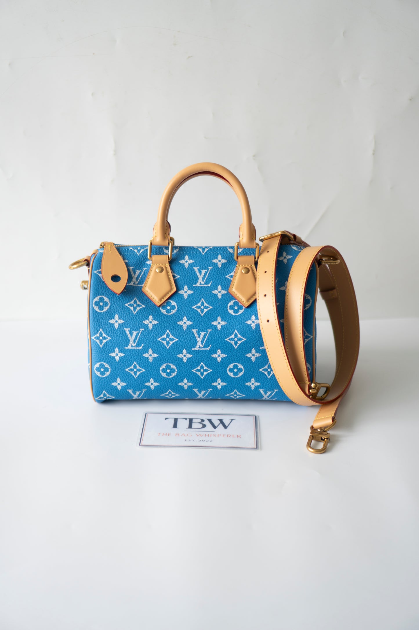 Speedy P9 Bandoulière 25 in Blue Calfskin