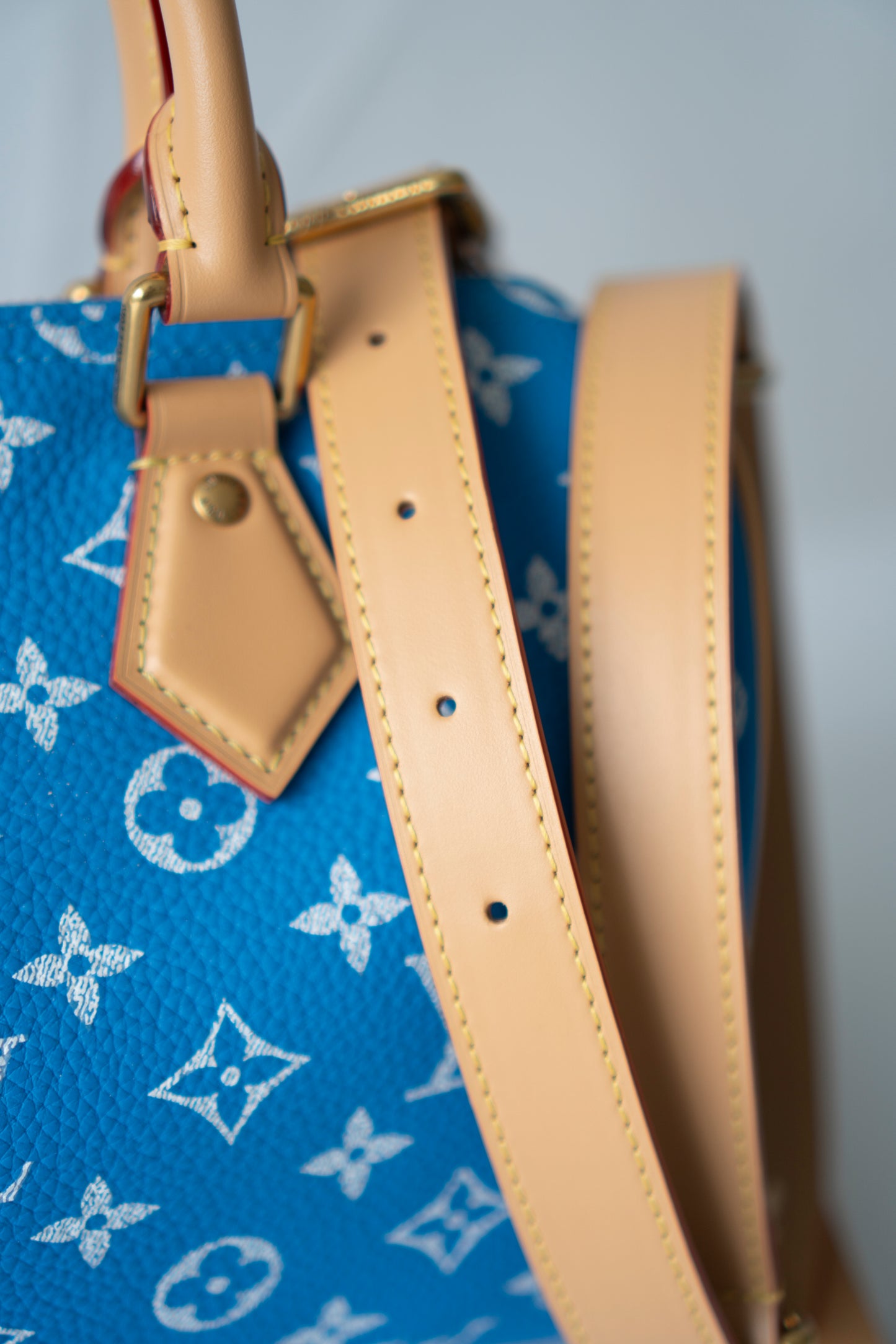 Speedy P9 Bandoulière 25 in Blue Calfskin