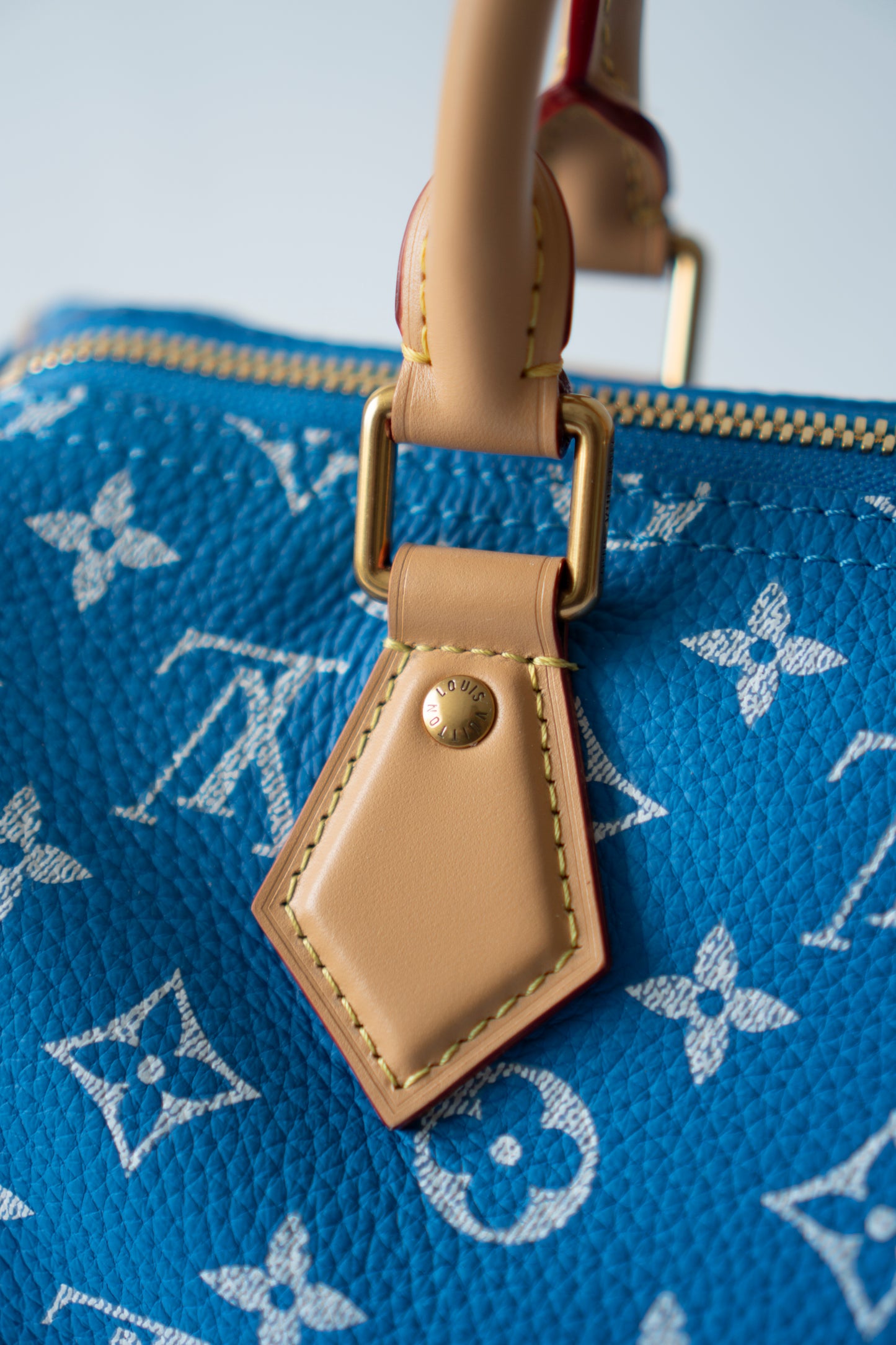 Speedy P9 Bandoulière 25 in Blue Calfskin