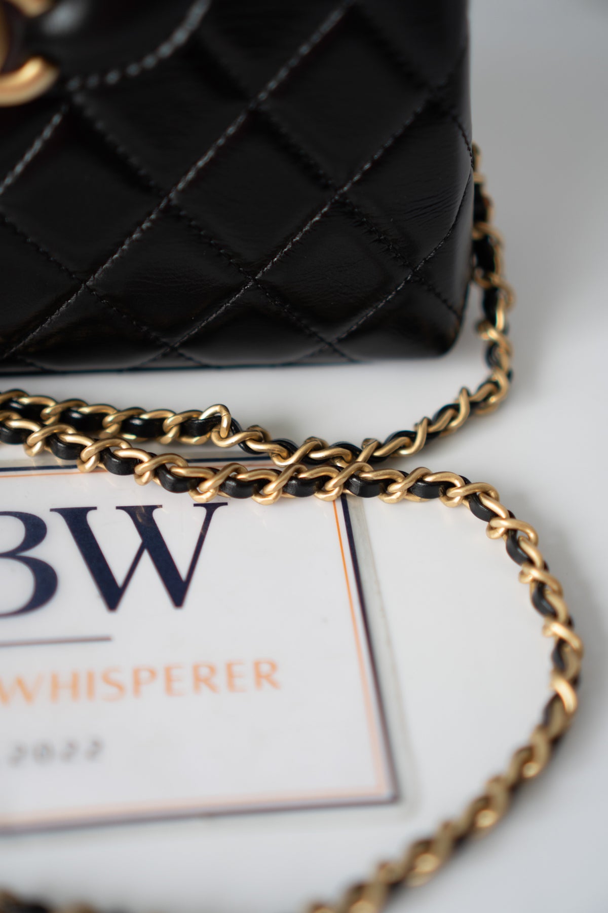 CC Kelly Quilted Top Handle Bag – Black Lambskin with Gold Hardware