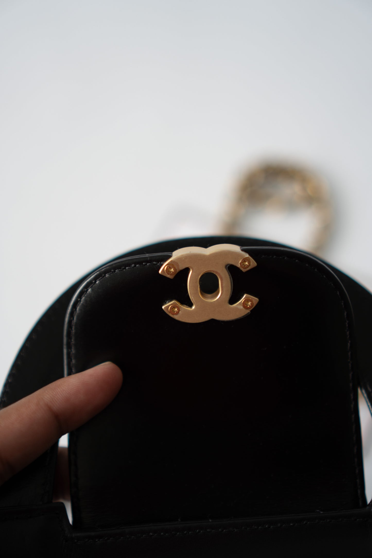 CC Kelly Quilted Top Handle Bag – Black Lambskin with Gold Hardware