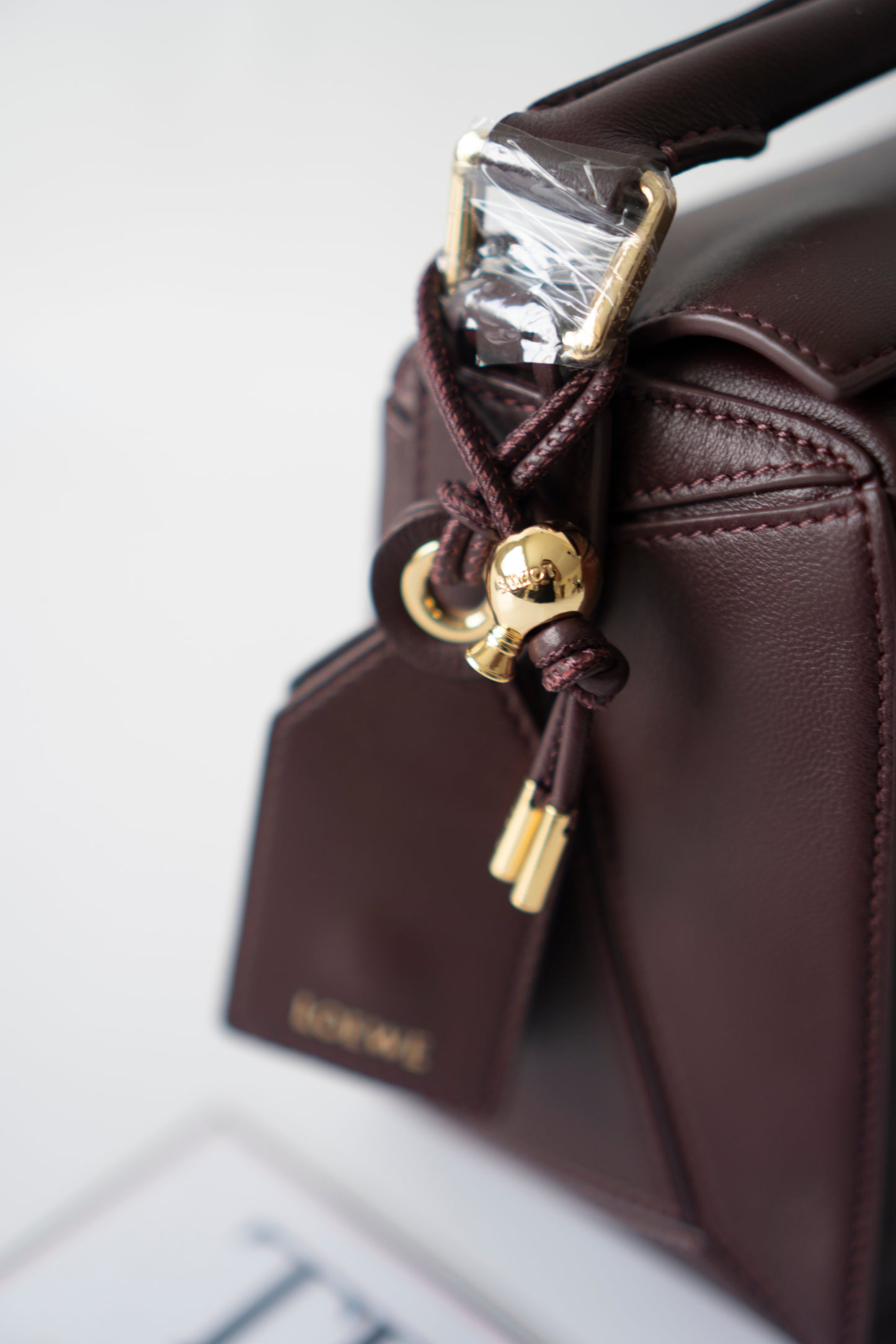 Puzzle Bag in Dark Burgundy Smooth Nappa leather