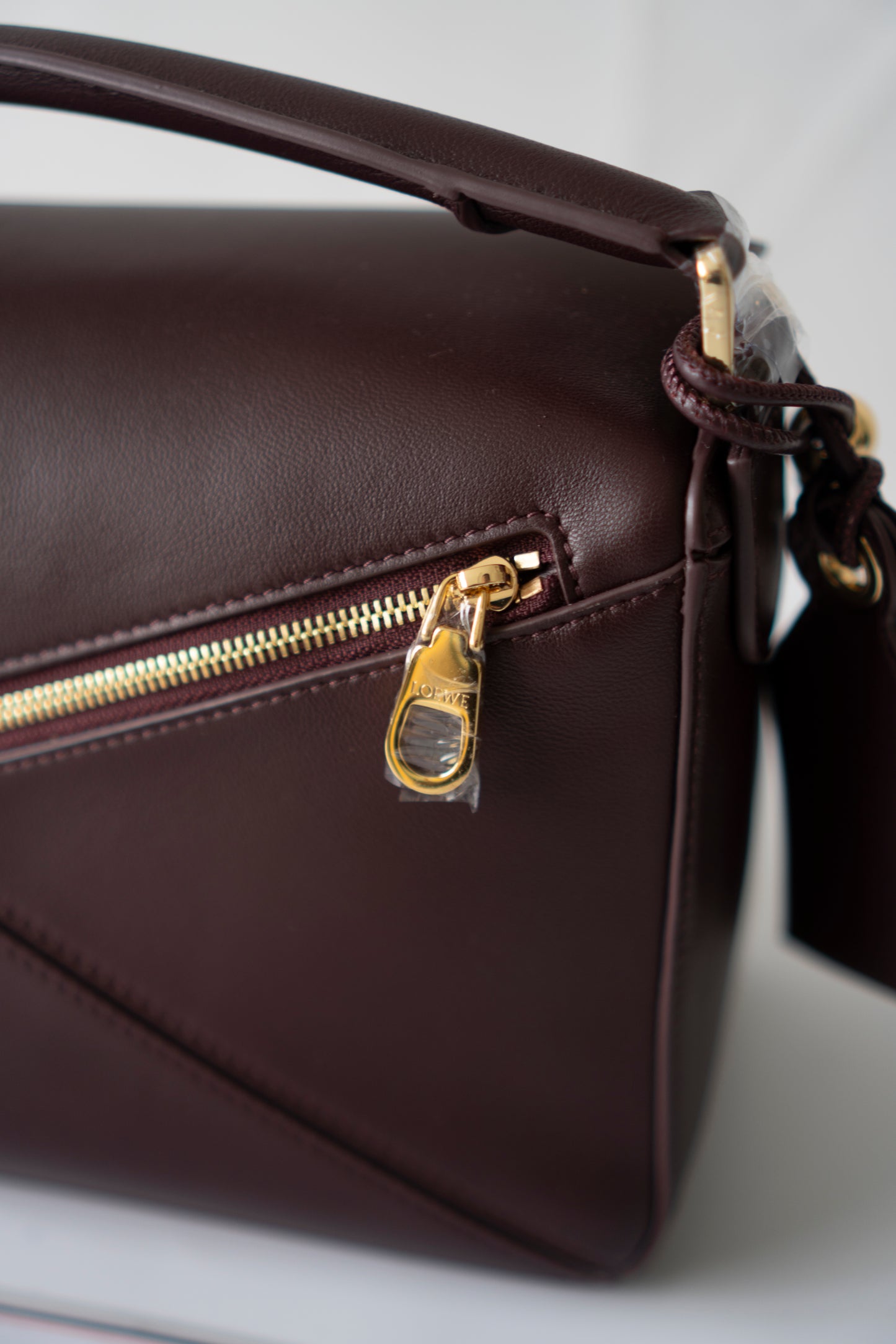 Puzzle Bag in Dark Burgundy Smooth Nappa leather