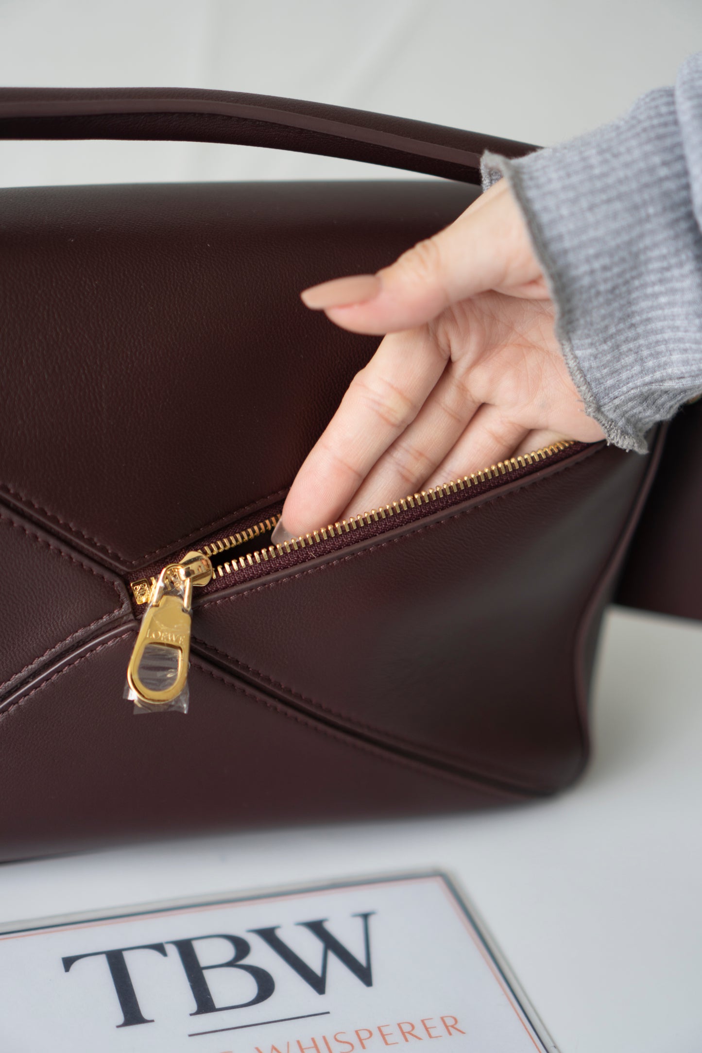 Puzzle Bag in Dark Burgundy Smooth Nappa leather