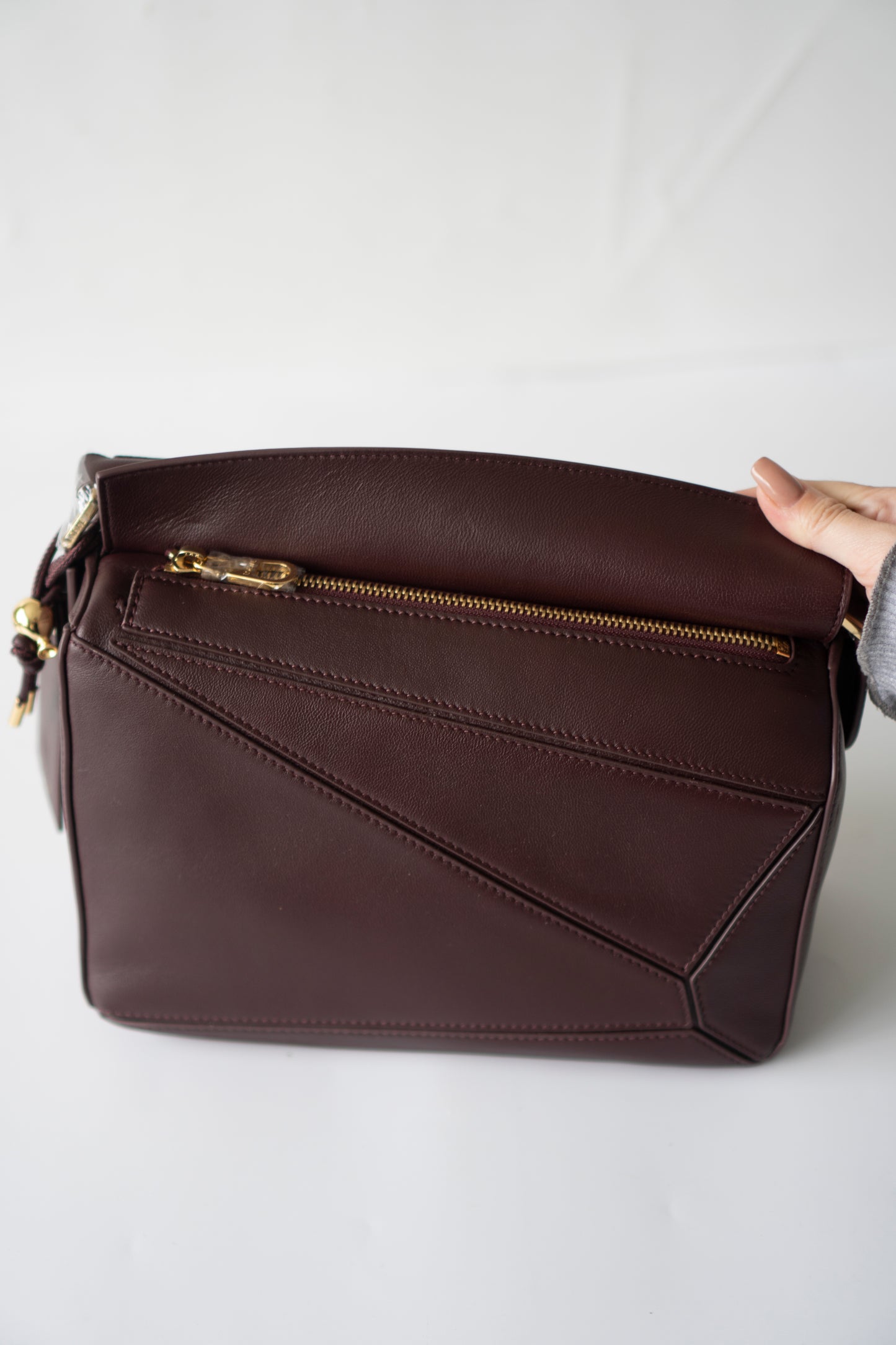 Puzzle Bag in Dark Burgundy Smooth Nappa leather