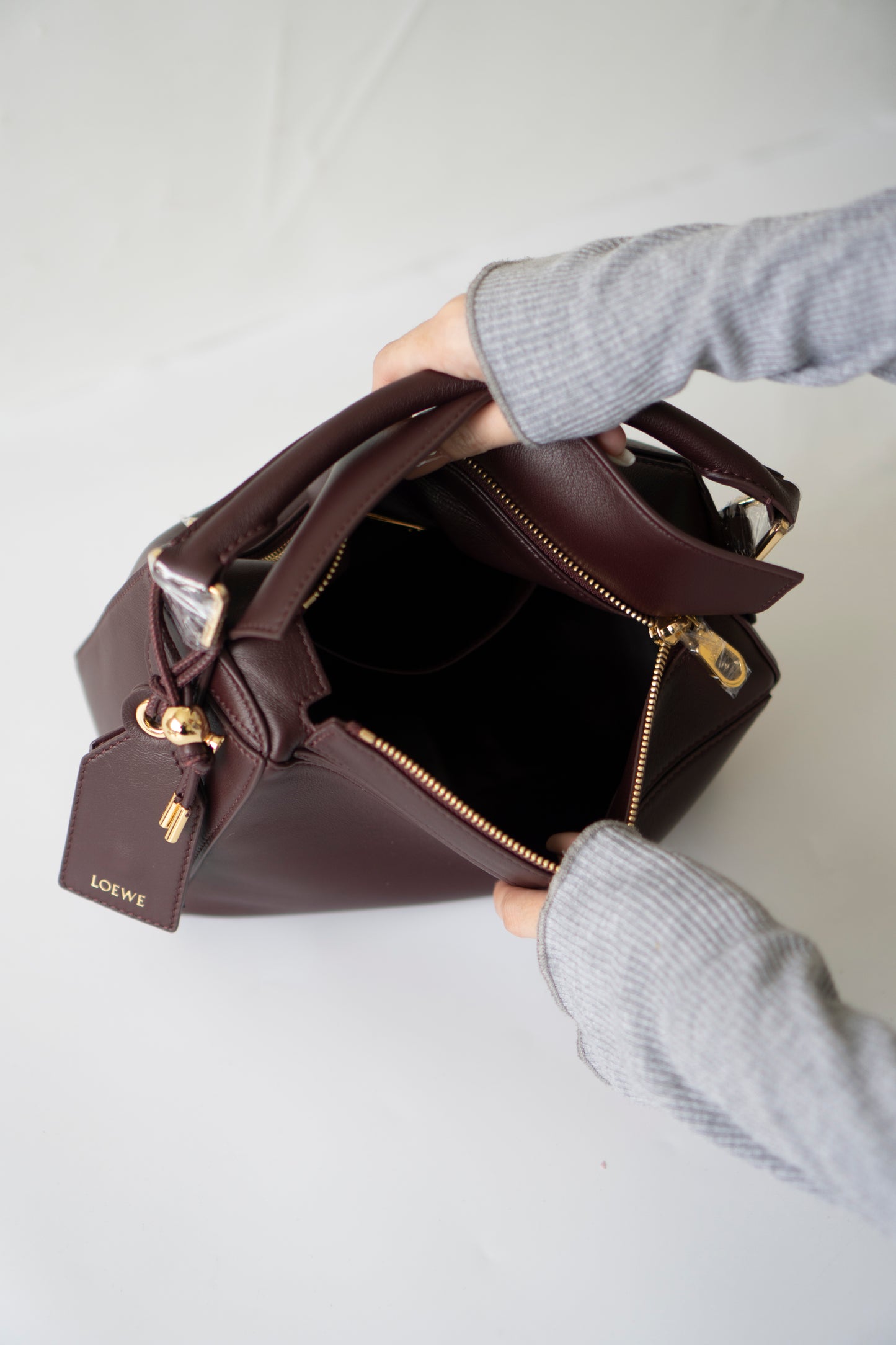 Puzzle Bag in Dark Burgundy Smooth Nappa leather