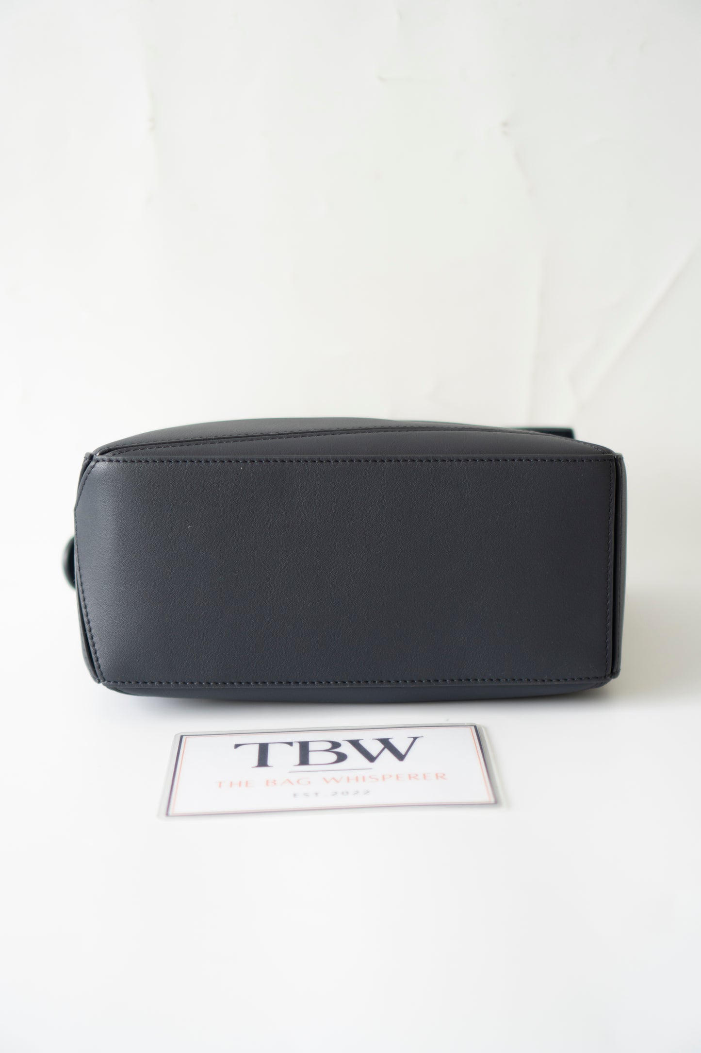 Puzzle Bag with Woven Top Handle in Dark Ink / Dark Khaki