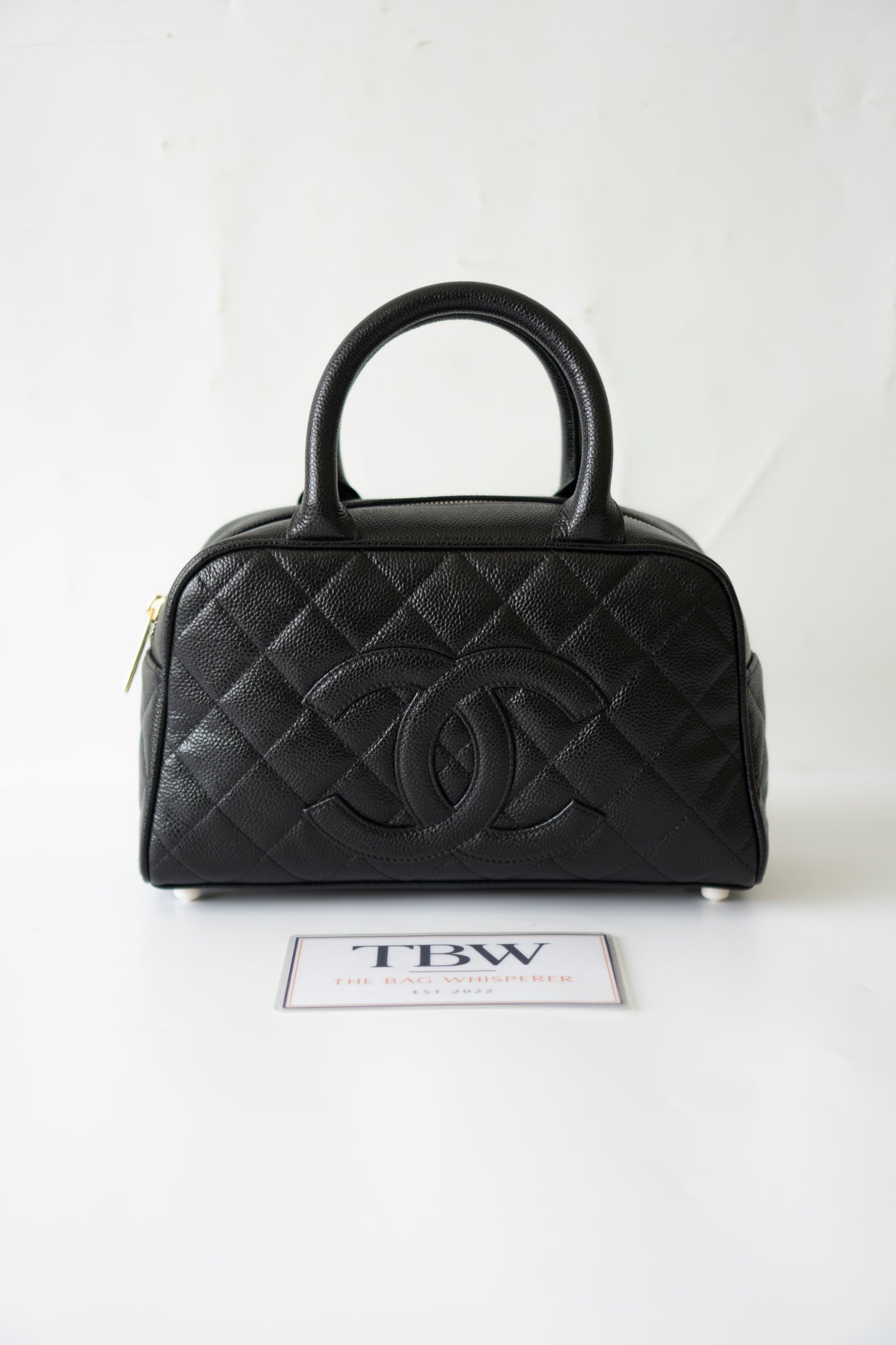Timeless CC Bowler Bag in Black Caviar Leather