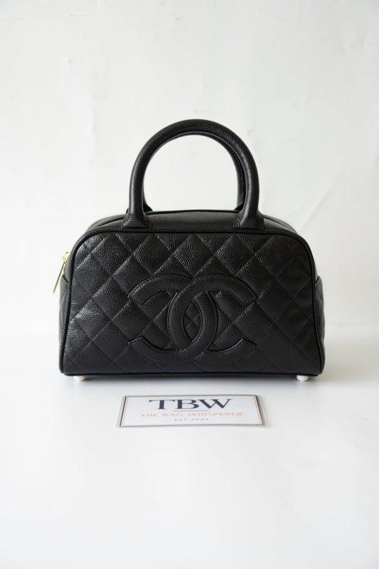 Timeless CC Bowler Bag in Black Caviar Leather
