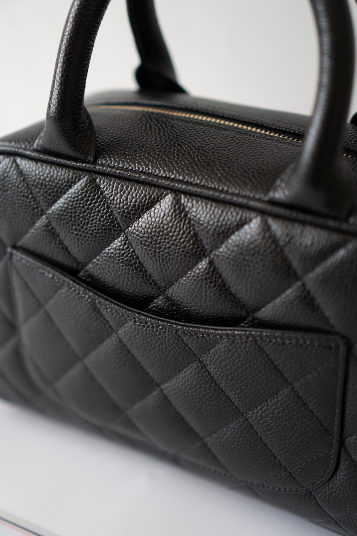 Timeless CC Bowler Bag in Black Caviar Leather
