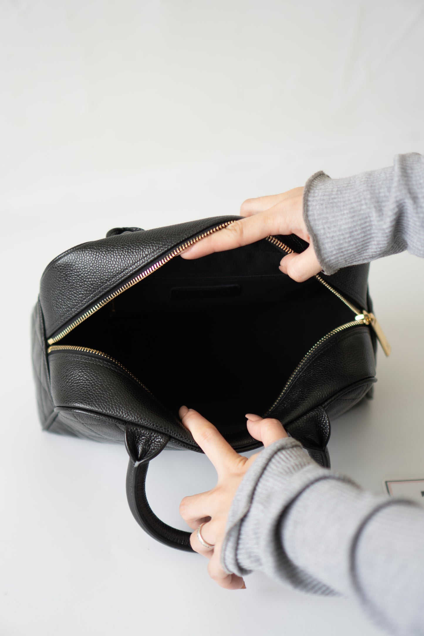 Timeless CC Bowler Bag in Black Caviar Leather