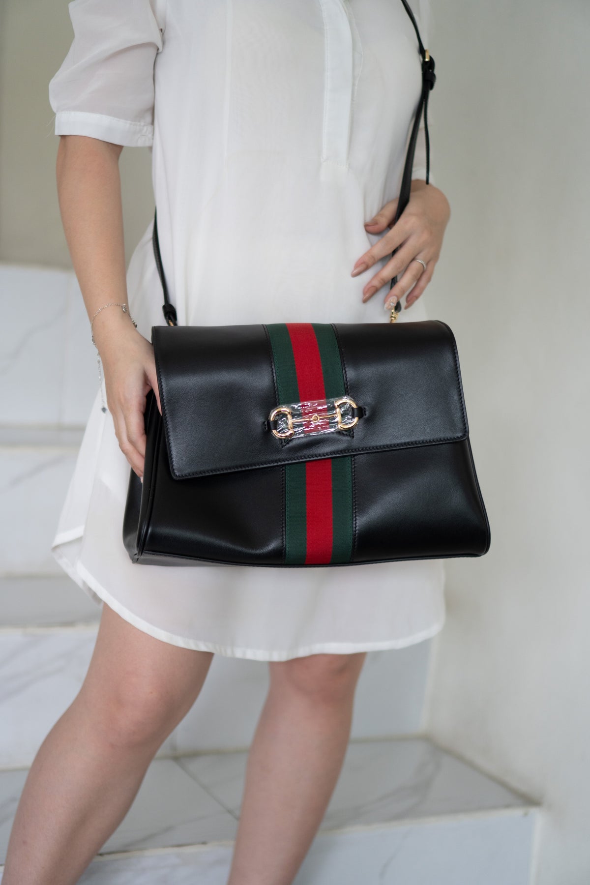 Paparazzo Top Handle Bag – Medium Black Smooth Leather