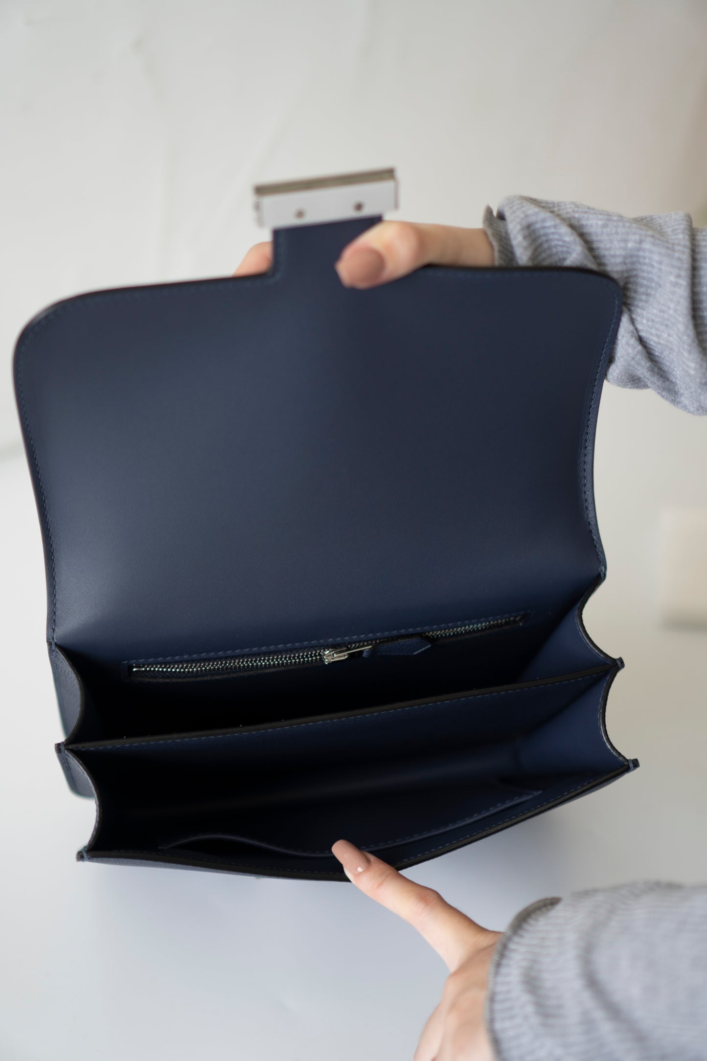 Constanc 23 in Navy Blue Epsom Leather with Palladium Hardware