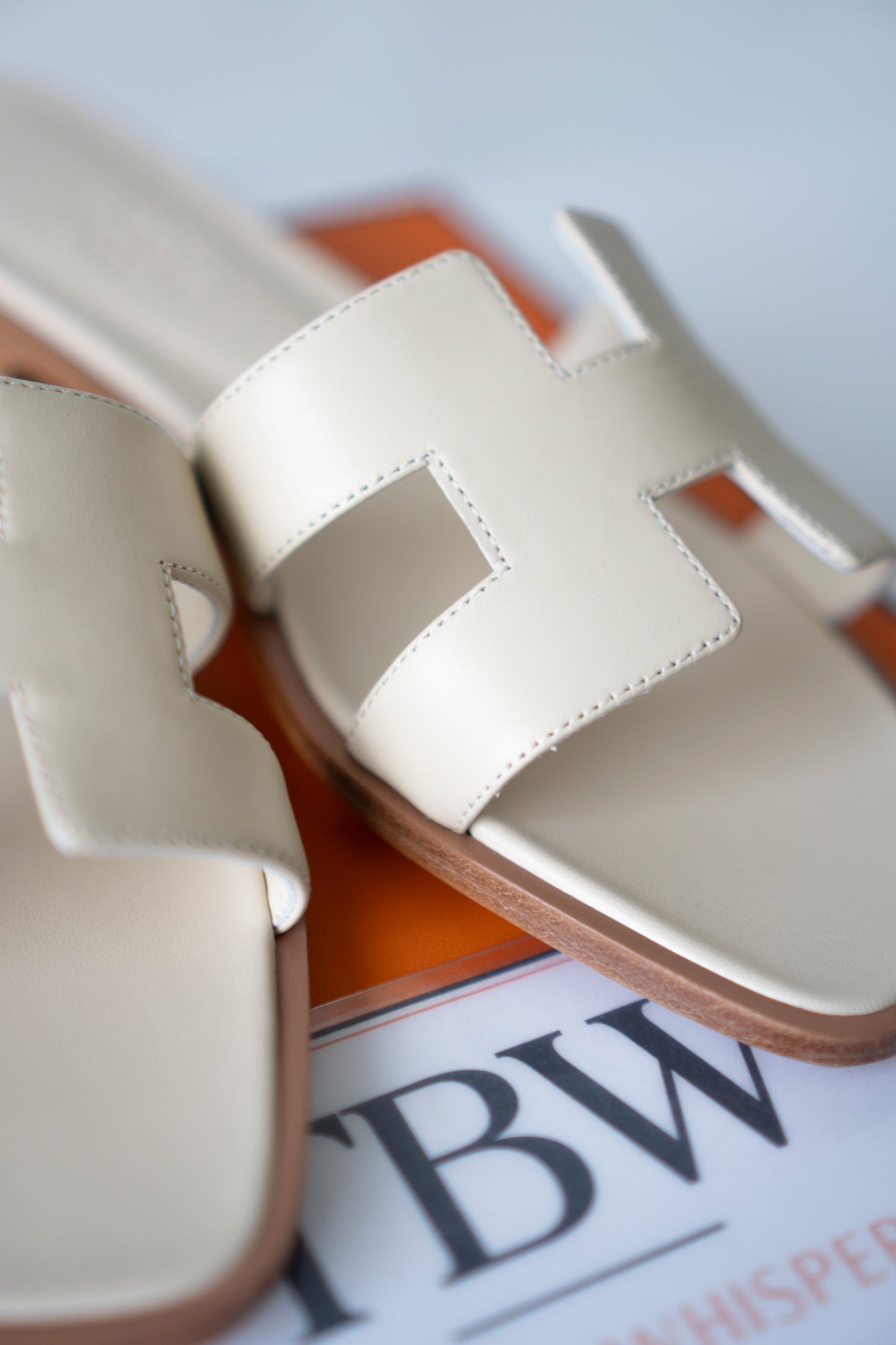 Oran Sandals in Beige Nomade Swift Leather