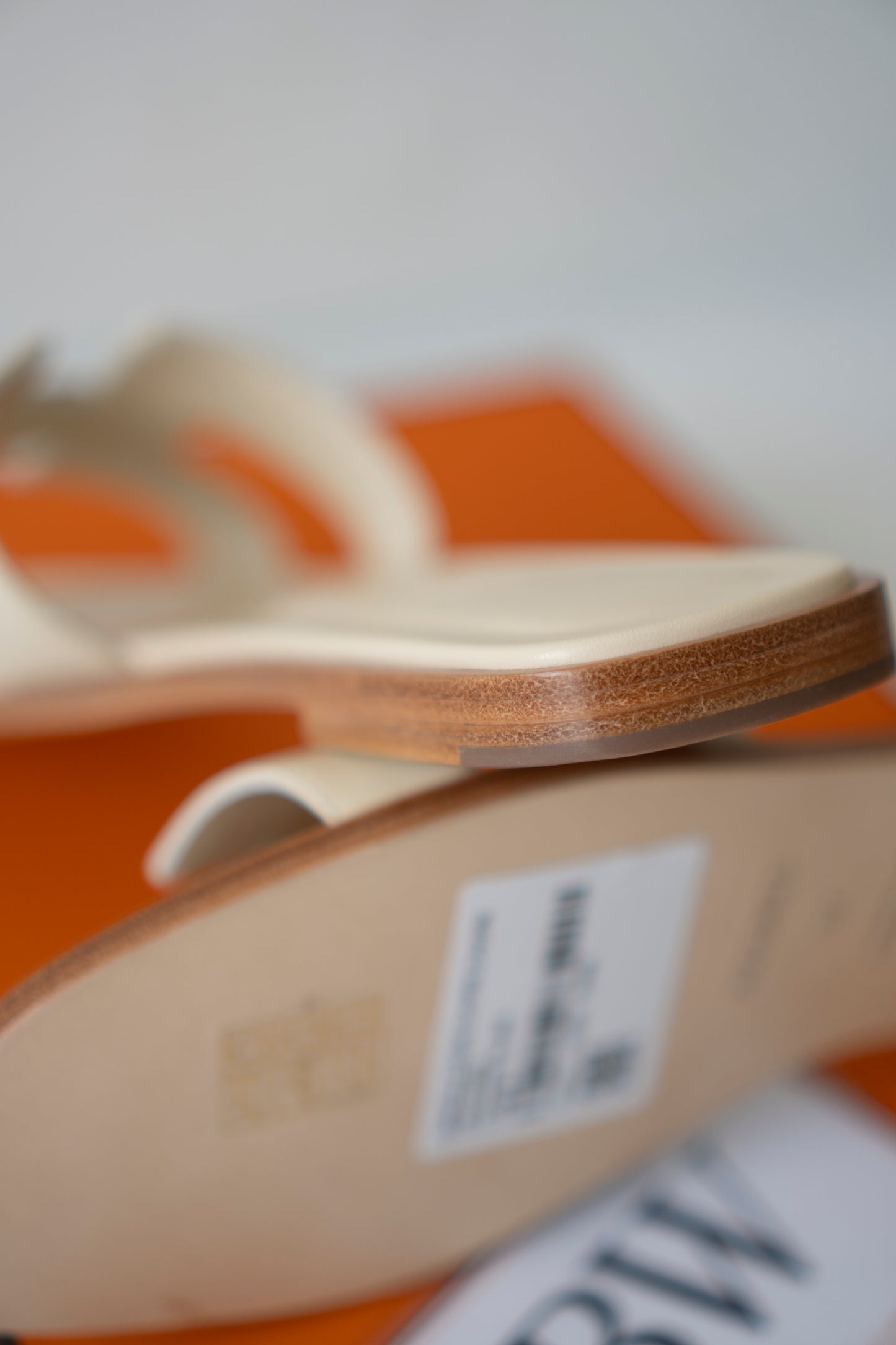 Oran Sandals in Beige Nomade Swift Leather