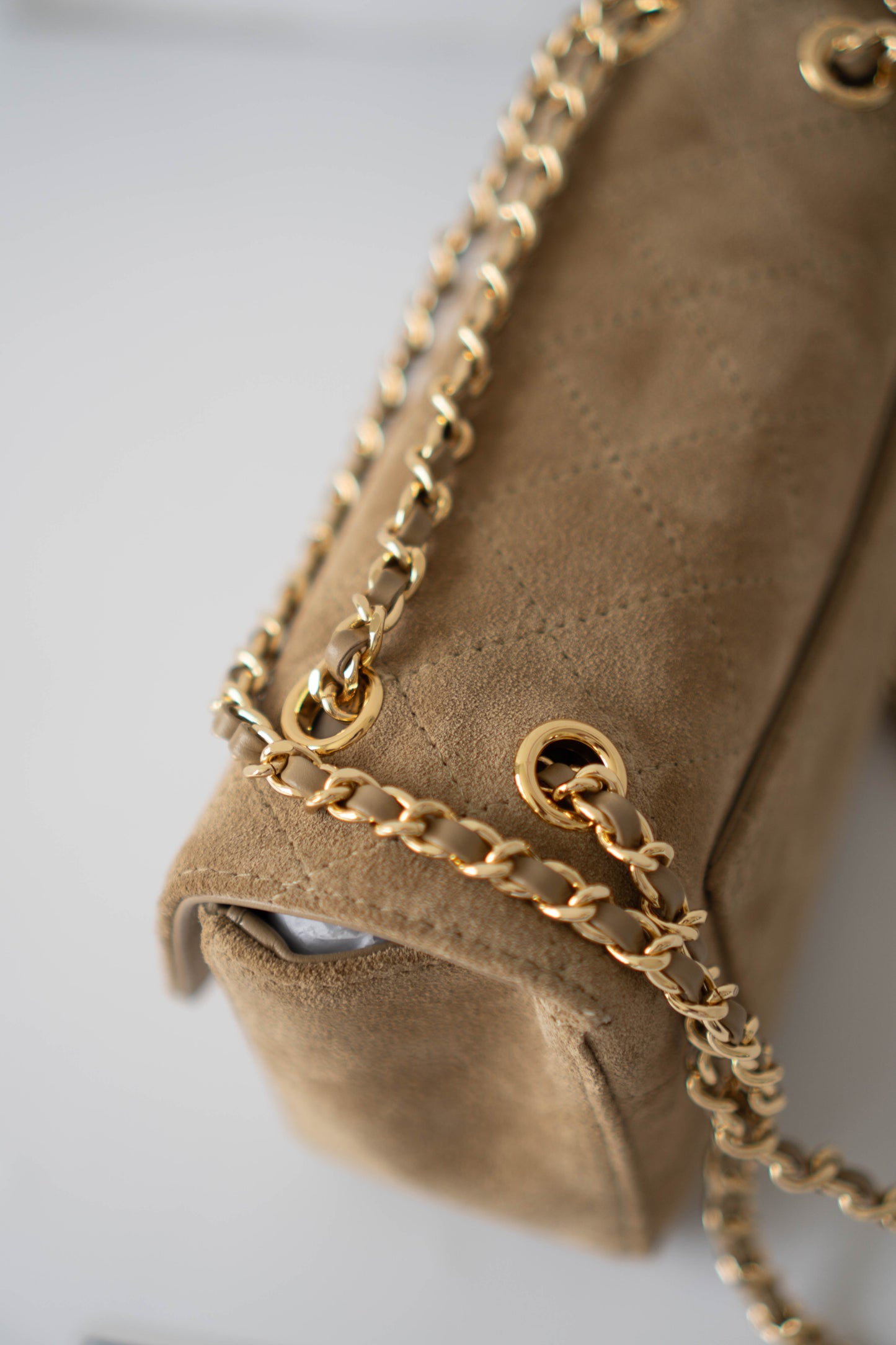 Classic Flap Bag – Suede with Gold Hardware