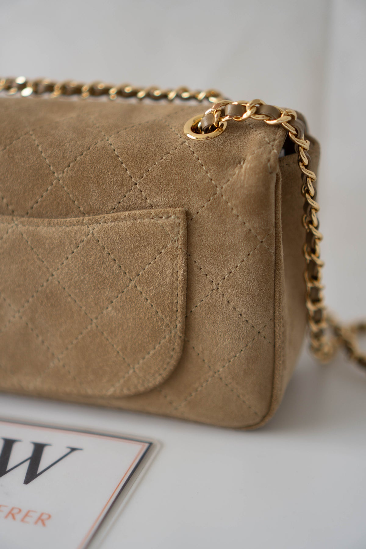 Classic Flap Bag – Suede with Gold Hardware