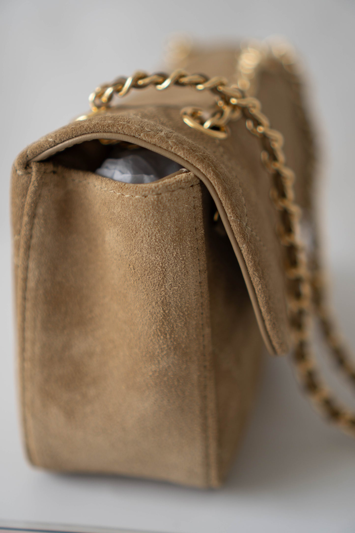 Classic Flap Bag – Suede with Gold Hardware