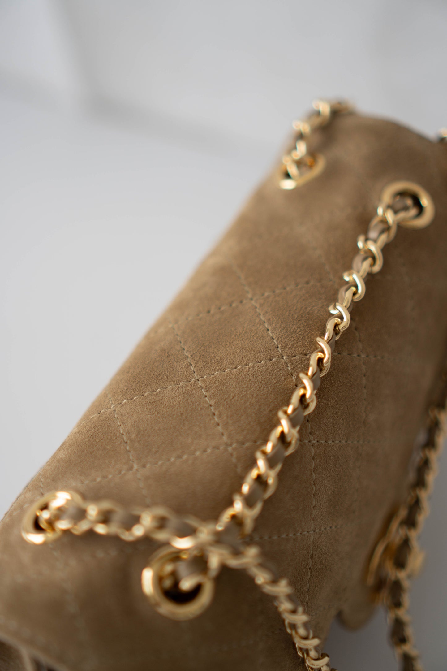 Classic Flap Bag – Suede with Gold Hardware