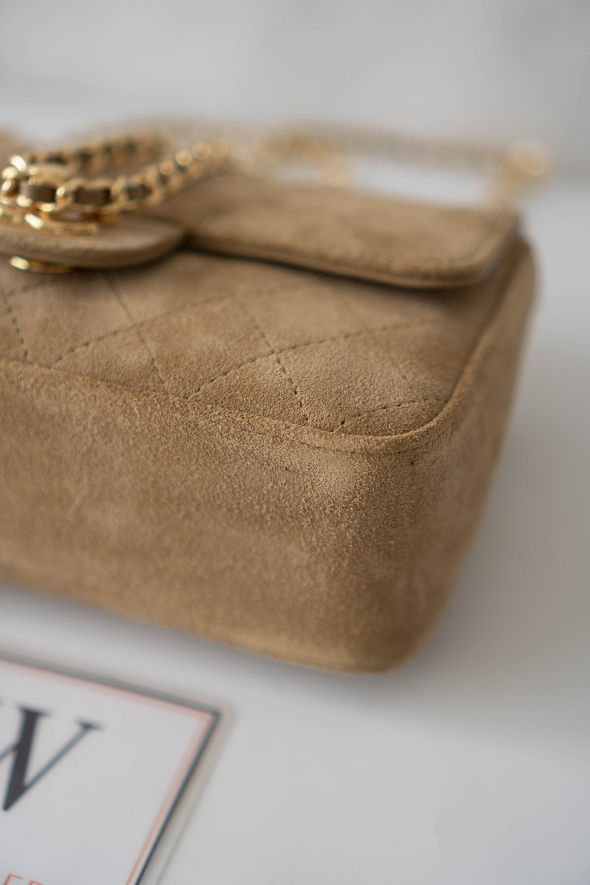 Classic Flap Bag – Suede with Gold Hardware