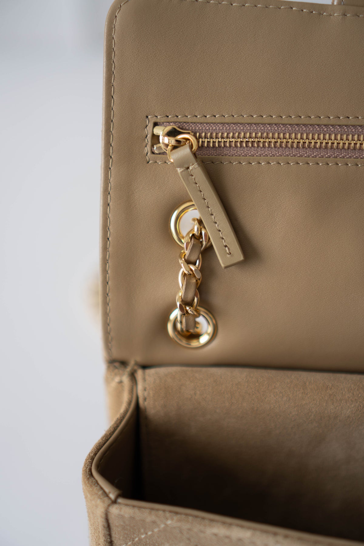 Classic Flap Bag – Suede with Gold Hardware